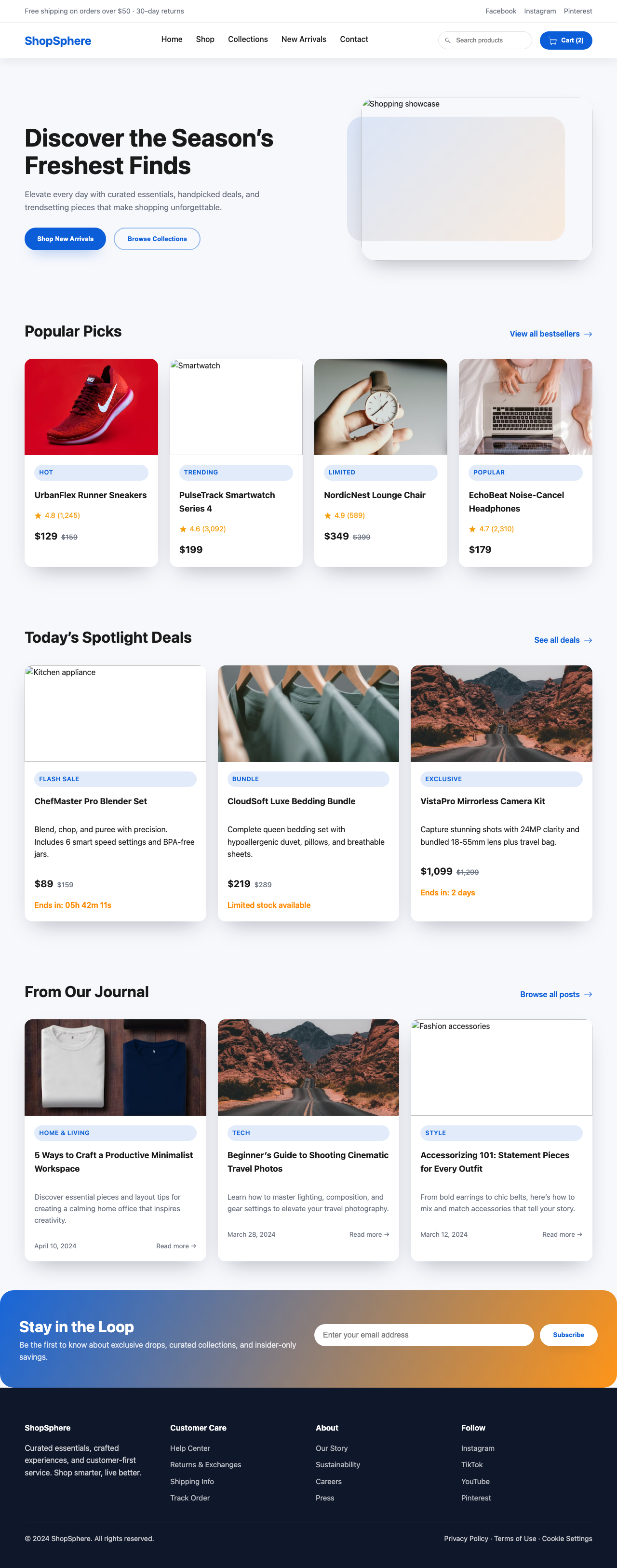 Screenshot sample 75 for shopping-home-page / GPT-5 Codex