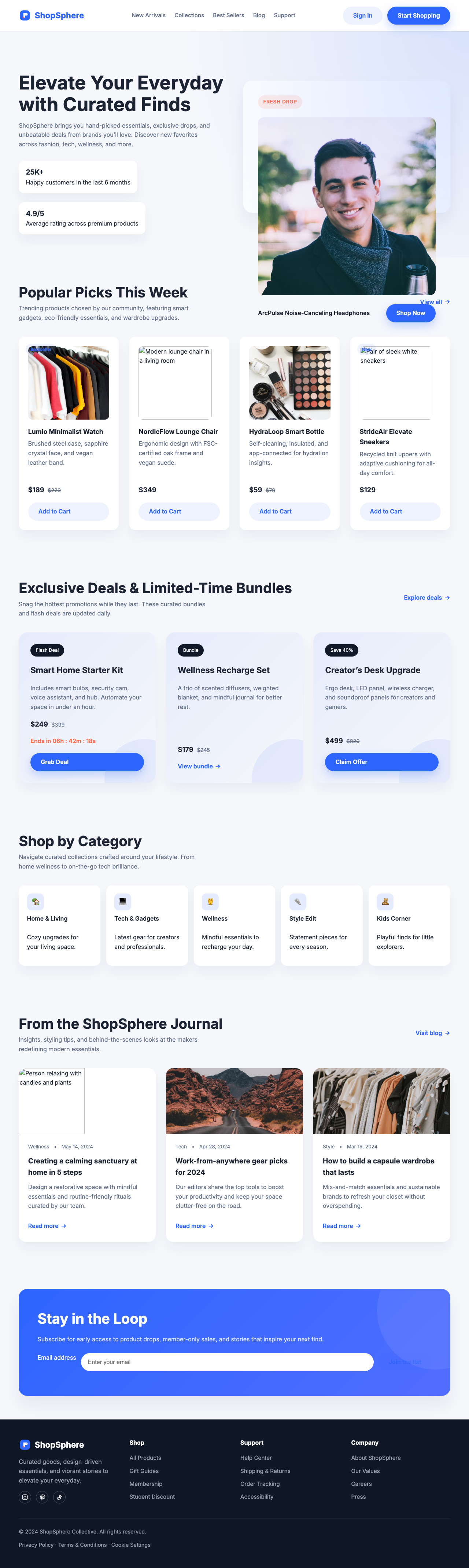 Screenshot sample 76 for shopping-home-page / GPT-5 Codex