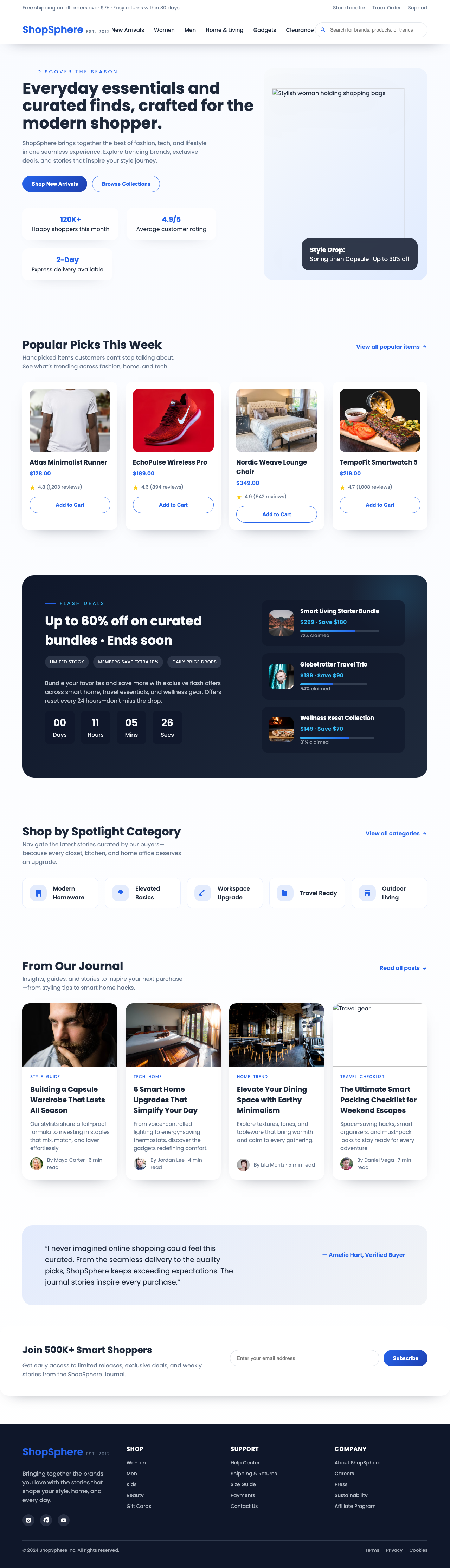 Screenshot sample 79 for shopping-home-page / GPT-5 Codex