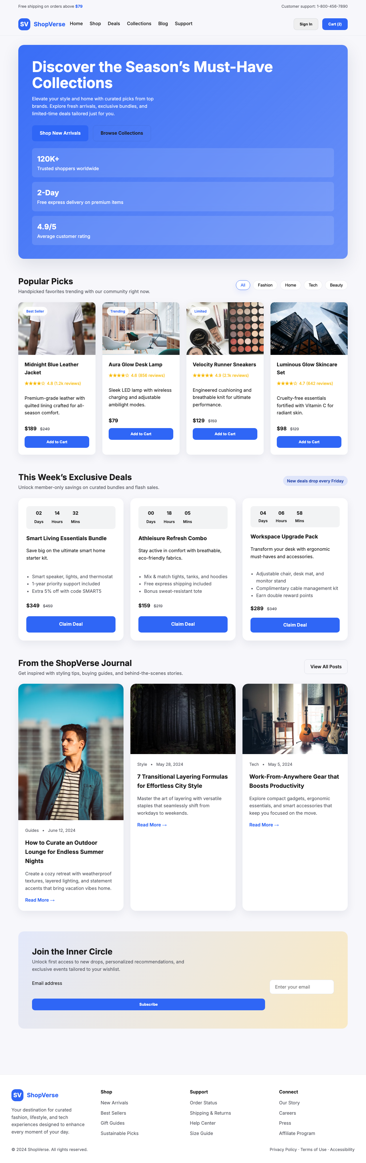 Screenshot sample 8 for shopping-home-page / GPT-5 Codex