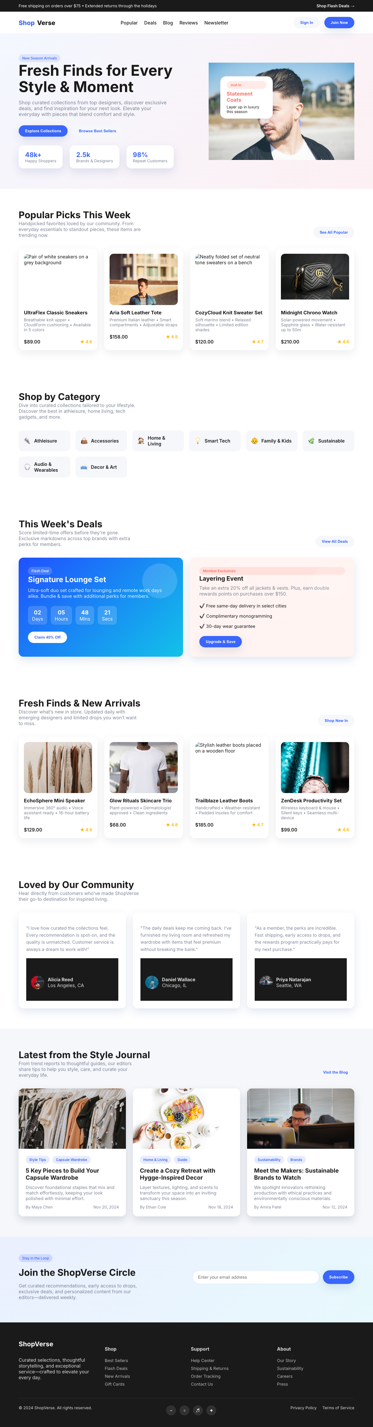 Screenshot sample 81 for shopping-home-page / GPT-5 Codex