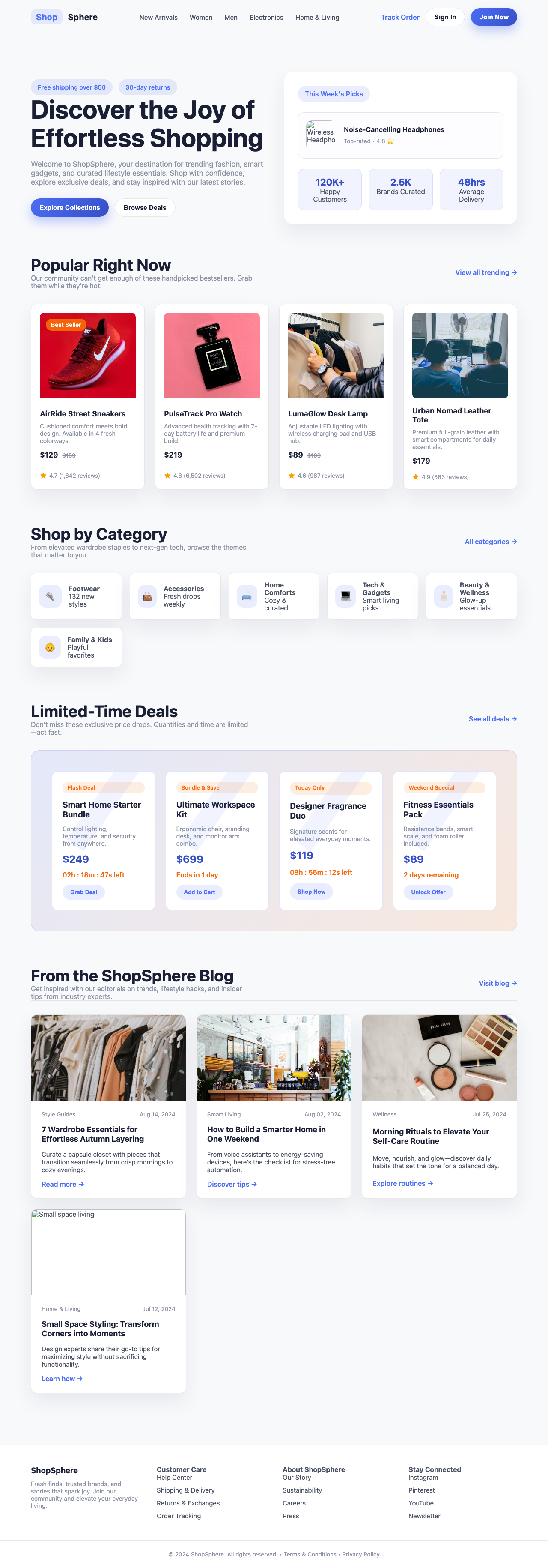 Screenshot sample 82 for shopping-home-page / GPT-5 Codex