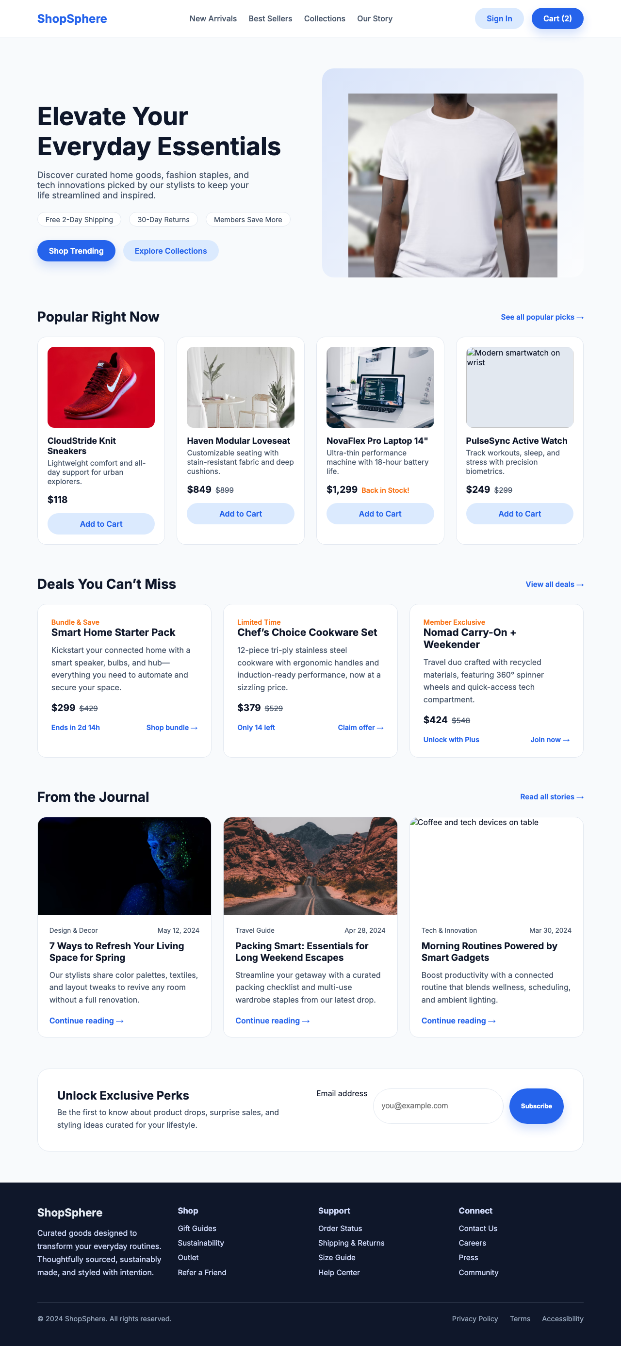 Screenshot sample 89 for shopping-home-page / GPT-5 Codex