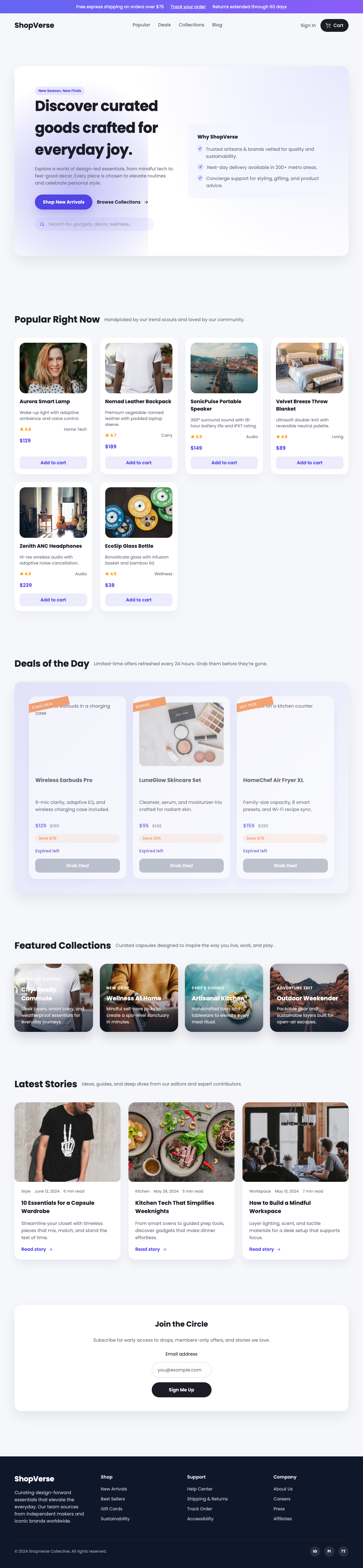 Screenshot sample 93 for shopping-home-page / GPT-5 Codex