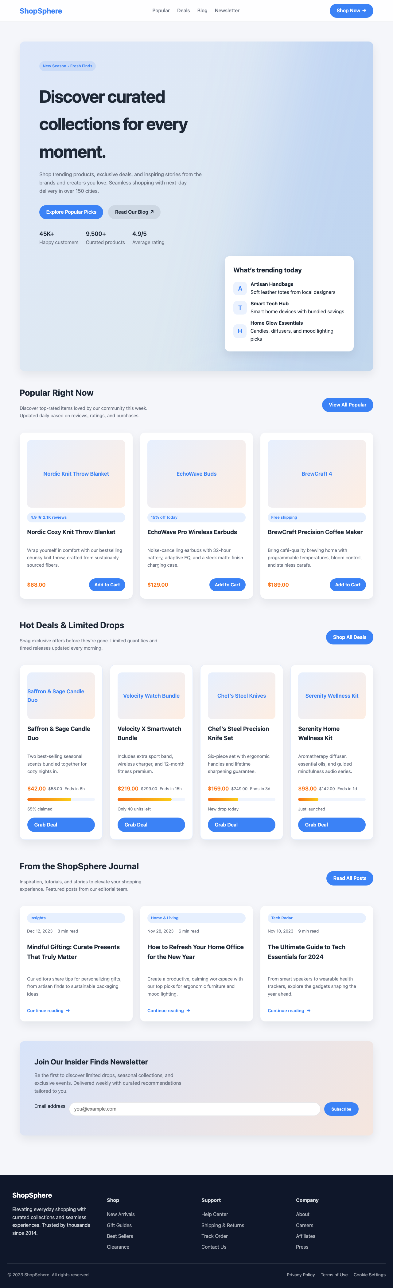 Screenshot sample 94 for shopping-home-page / GPT-5 Codex