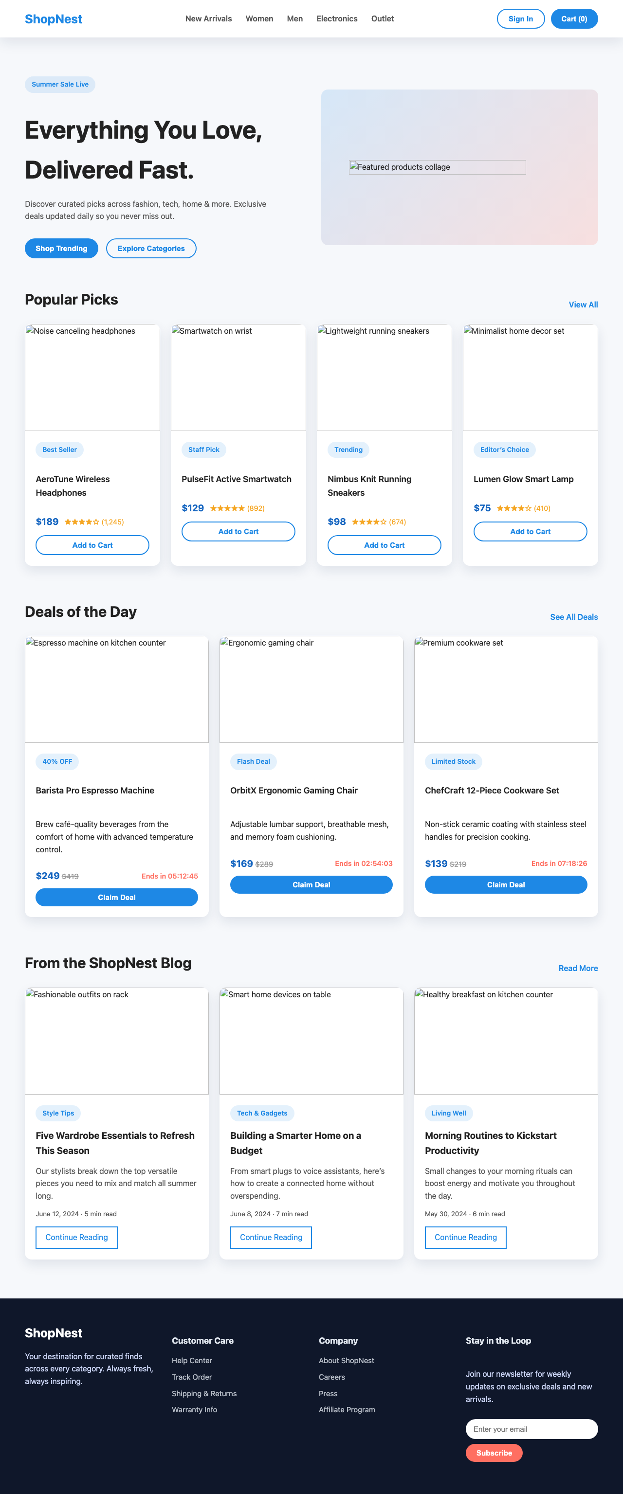 Screenshot sample 96 for shopping-home-page / GPT-5 Codex