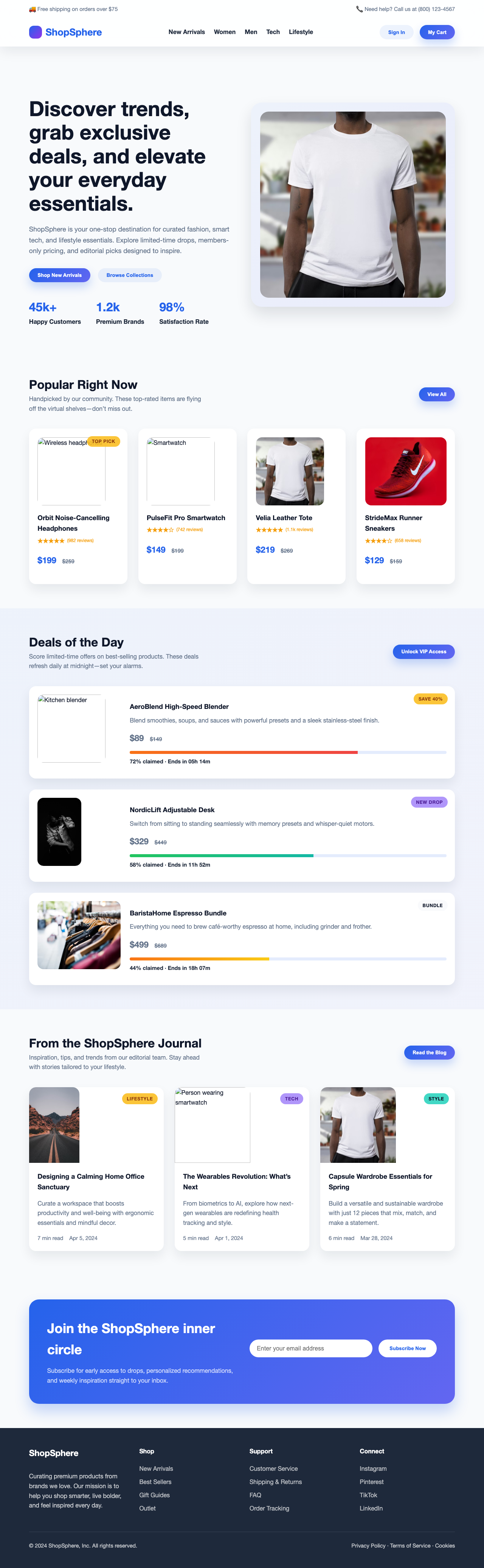 Screenshot sample 97 for shopping-home-page / GPT-5 Codex