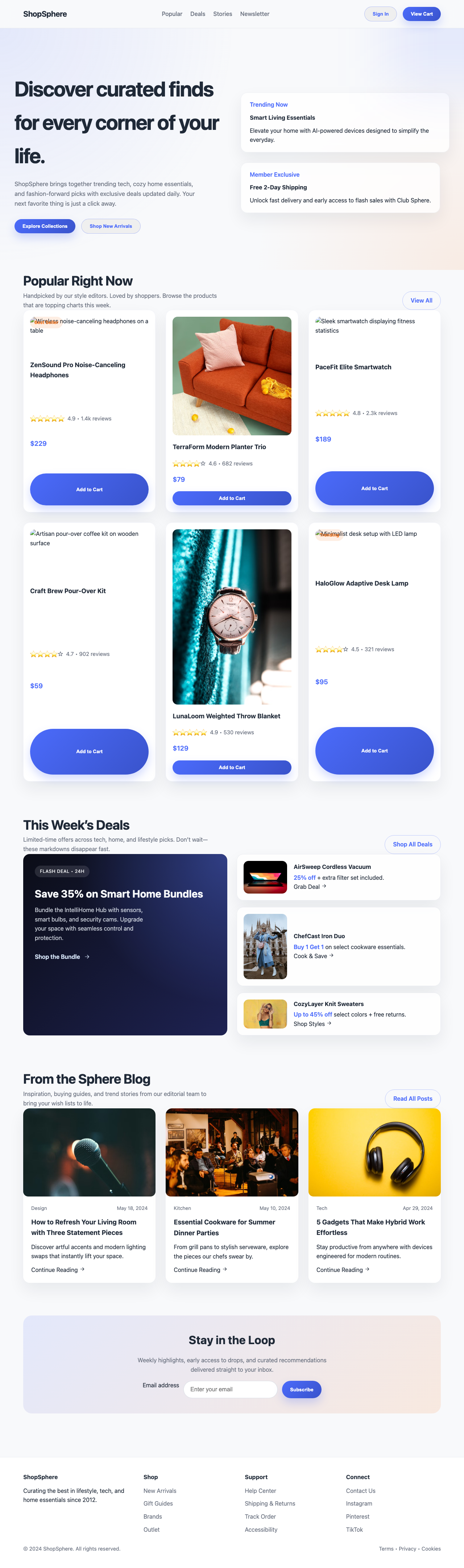Screenshot sample 98 for shopping-home-page / GPT-5 Codex
