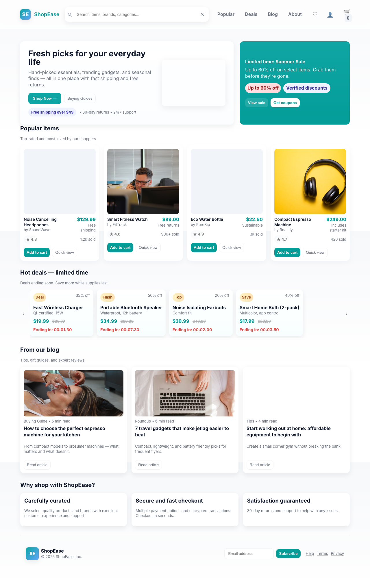 Screenshot sample 59 for shopping-home-page / GPT-5 Mini