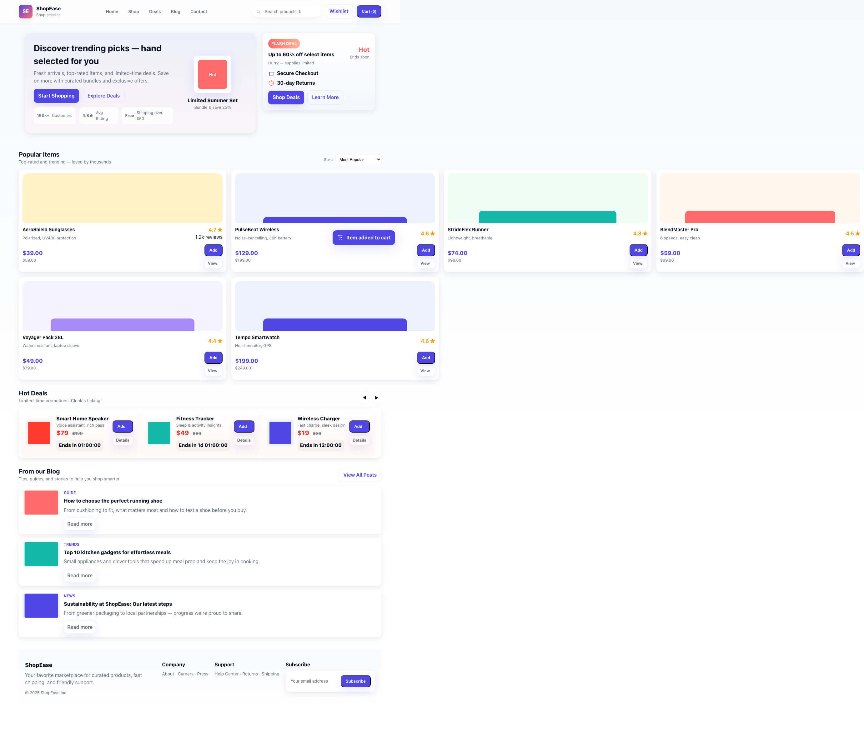 Screenshot sample 66 for shopping-home-page / GPT-5 Mini