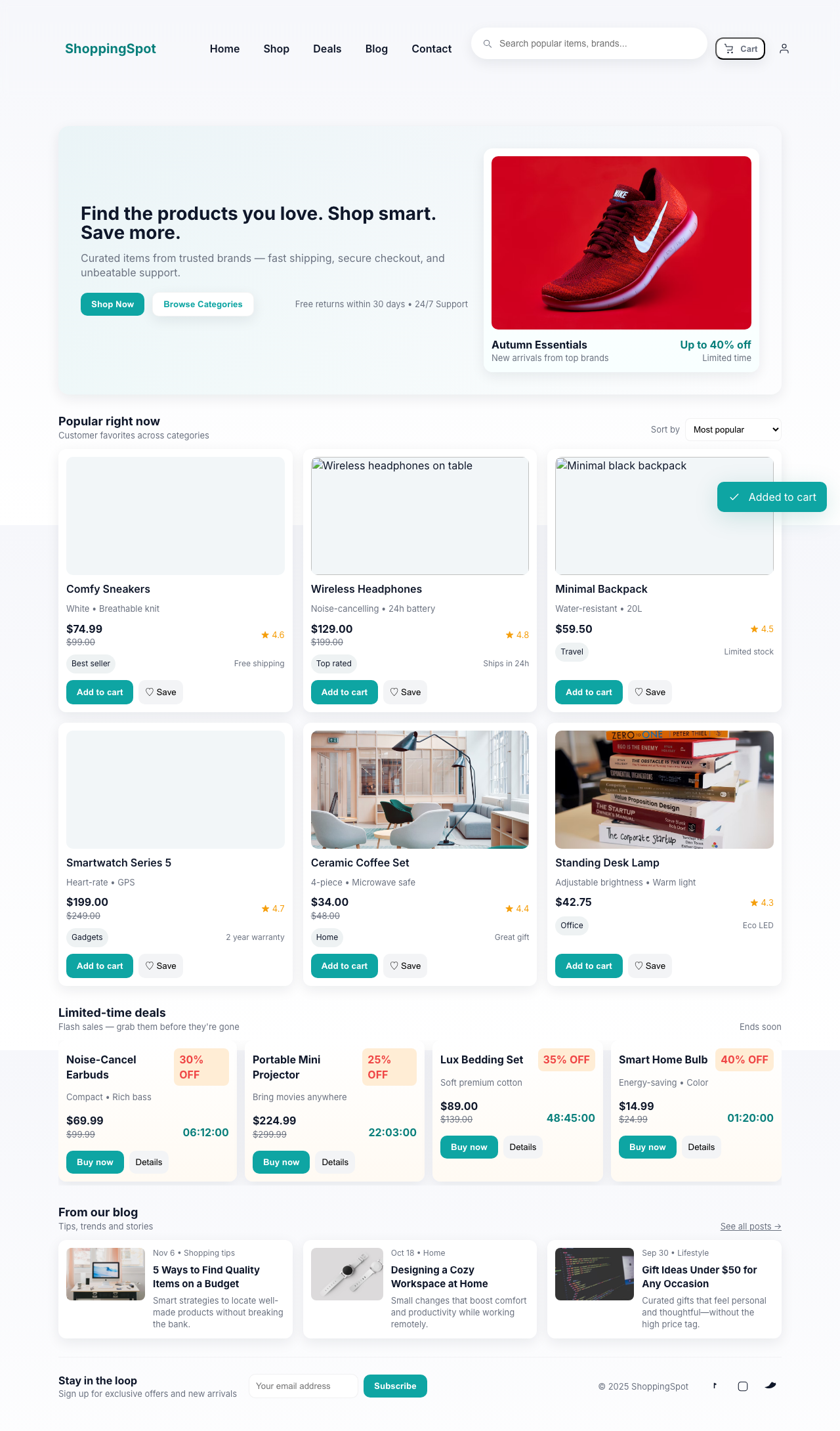 Screenshot sample 68 for shopping-home-page / GPT-5 Mini