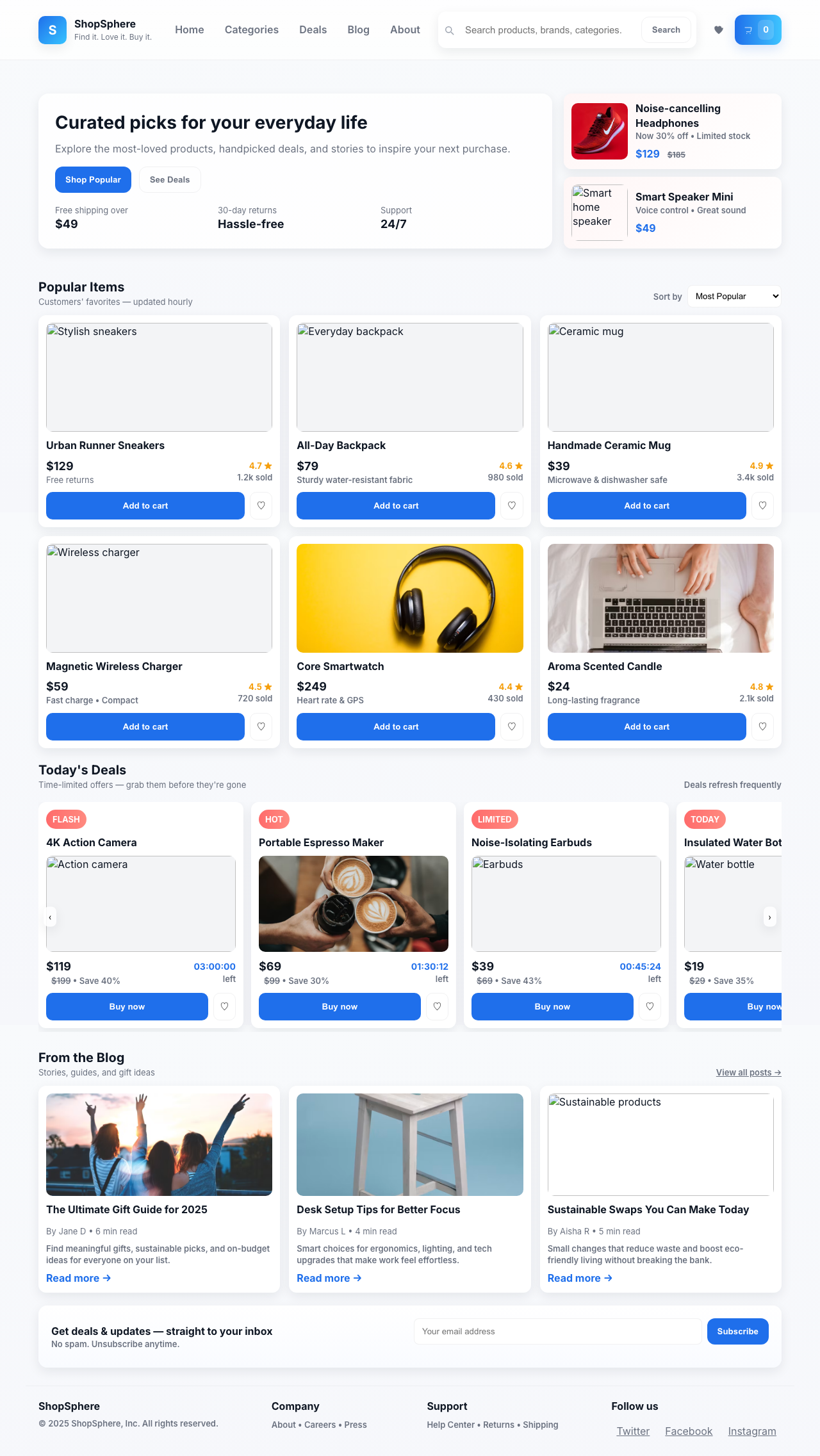 Screenshot sample 69 for shopping-home-page / GPT-5 Mini