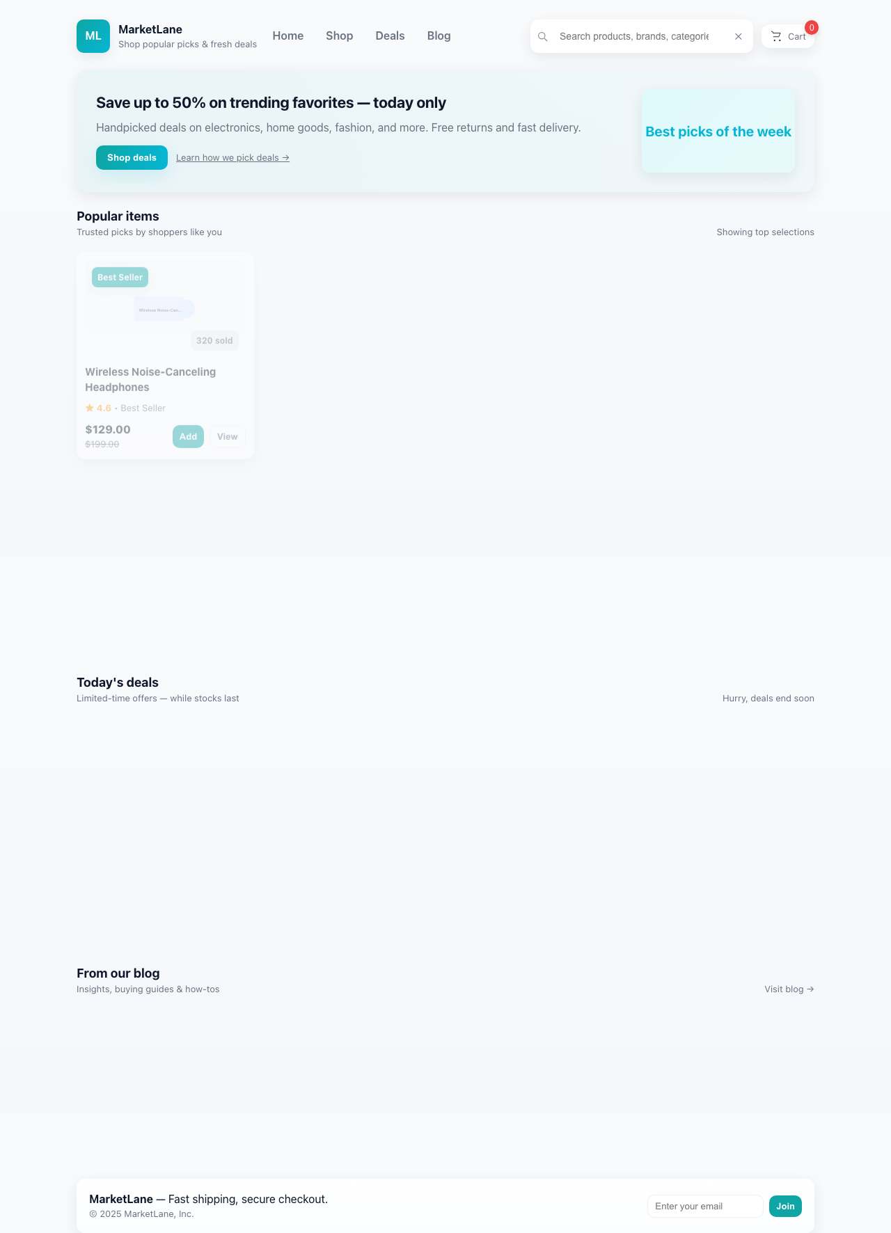 Screenshot sample 70 for shopping-home-page / GPT-5 Mini
