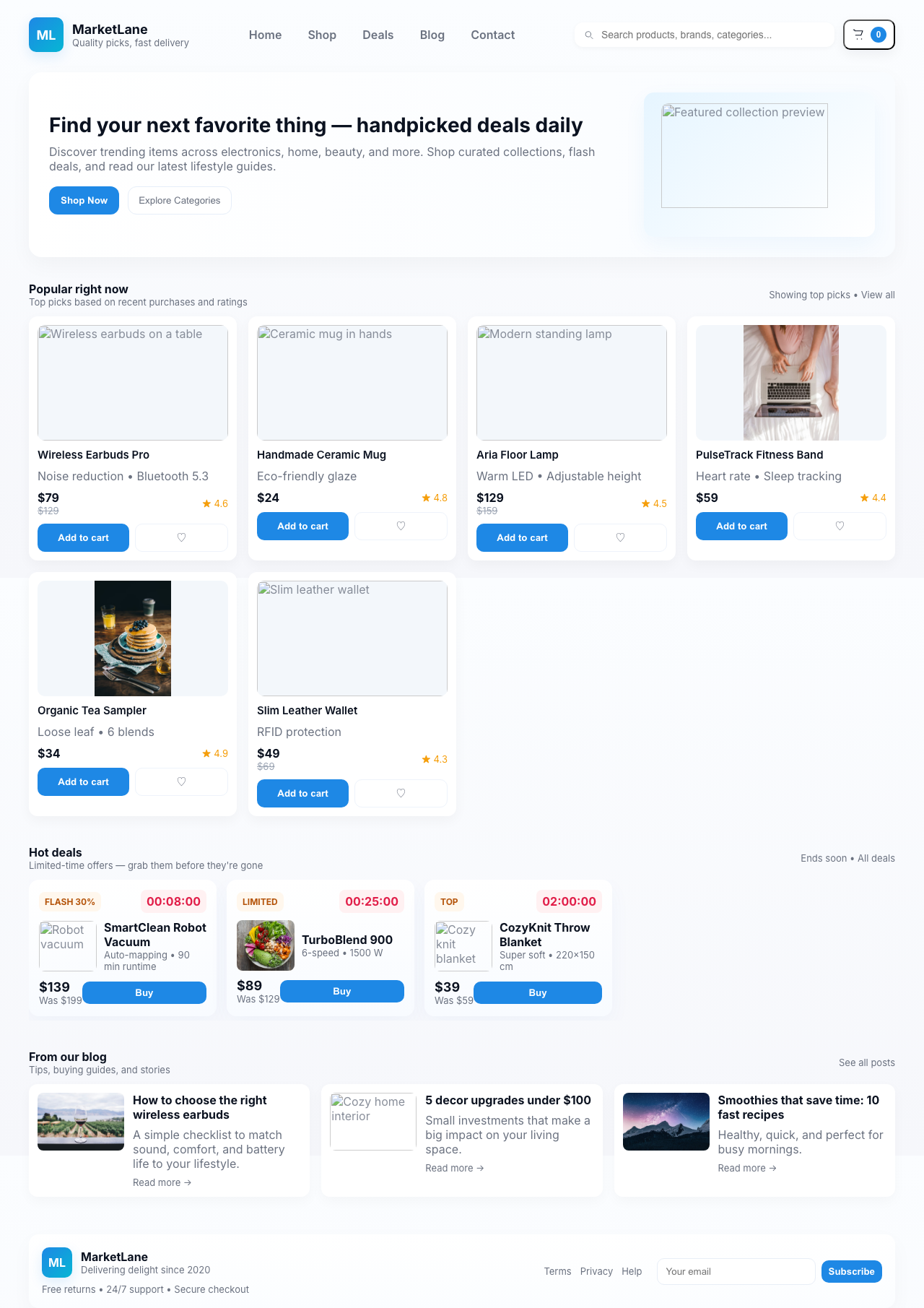 Screenshot sample 79 for shopping-home-page / GPT-5 Mini