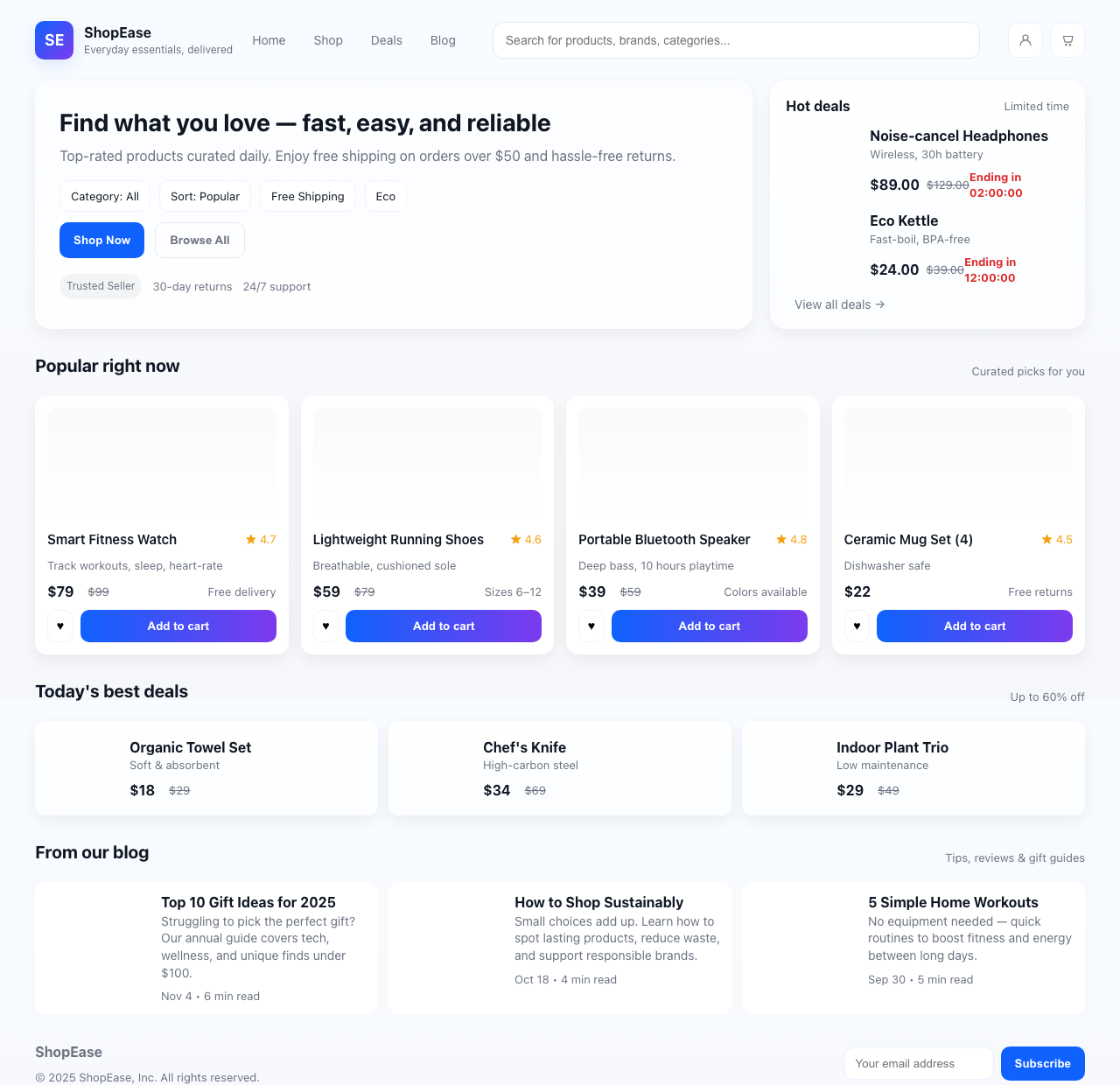 Screenshot sample 81 for shopping-home-page / GPT-5 Mini