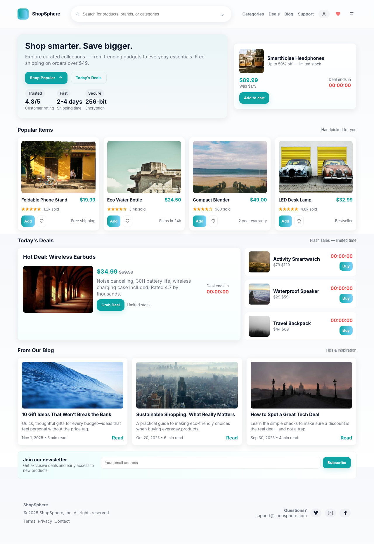 Screenshot sample 94 for shopping-home-page / GPT-5 Mini
