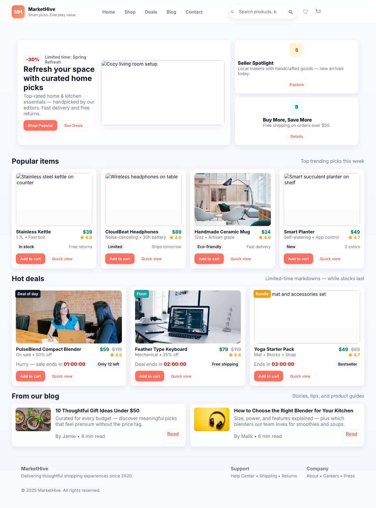 Screenshot sample 97 for shopping-home-page / GPT-5 Mini