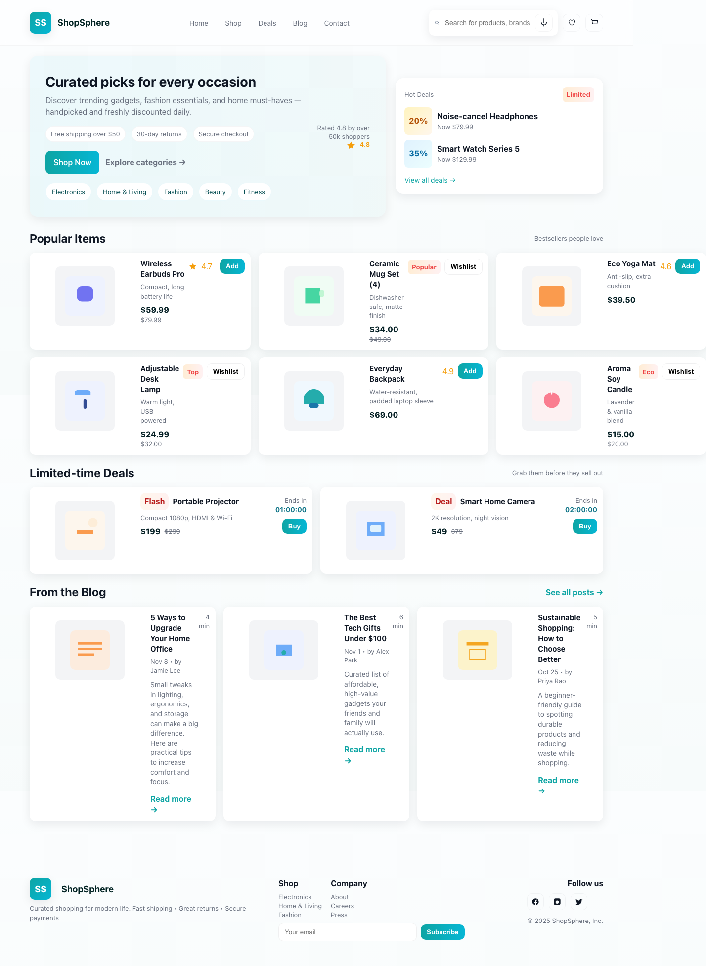 Screenshot sample 98 for shopping-home-page / GPT-5 Mini