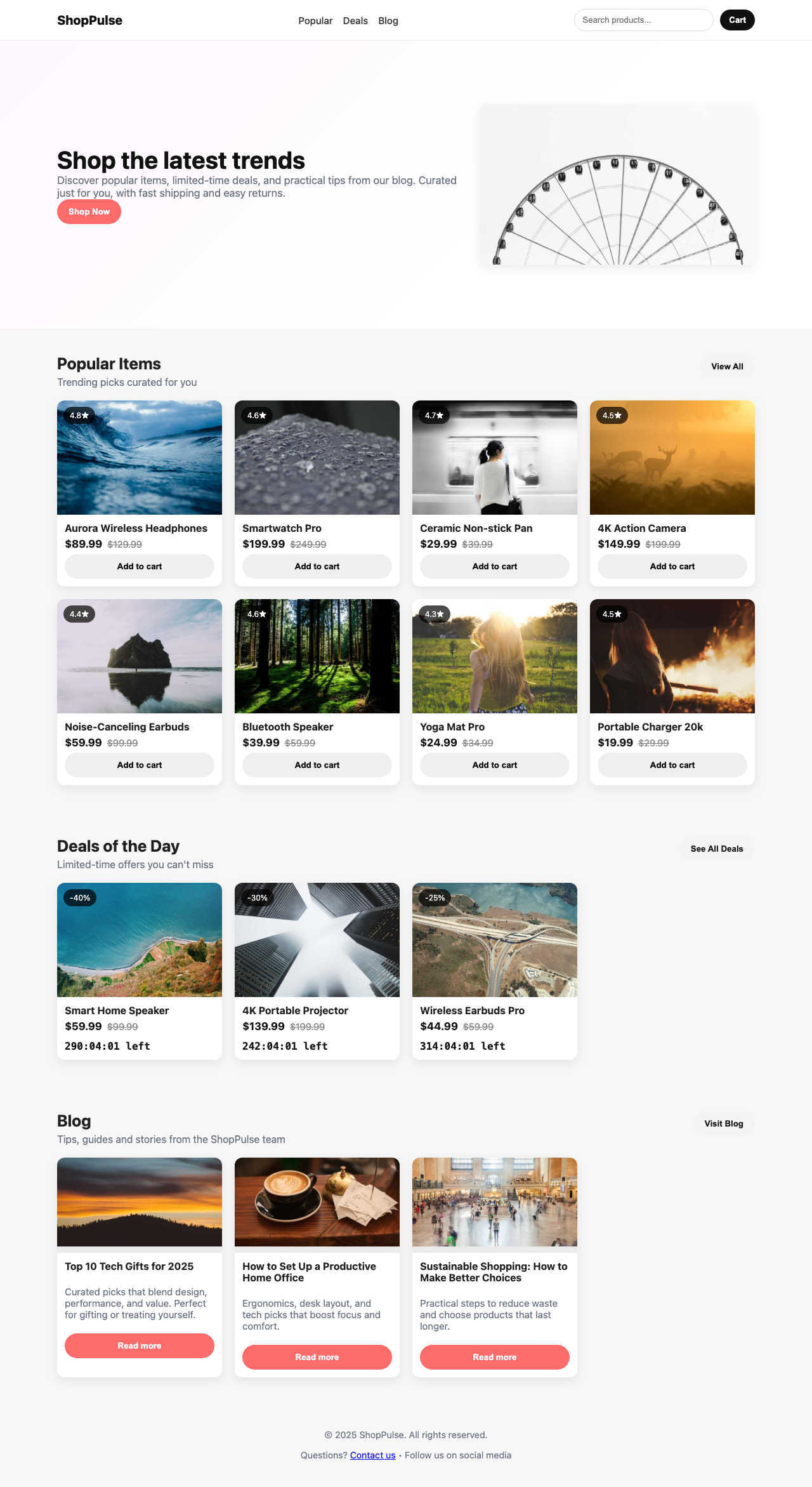 Screenshot sample 14 for shopping-home-page / GPT-5 Nano