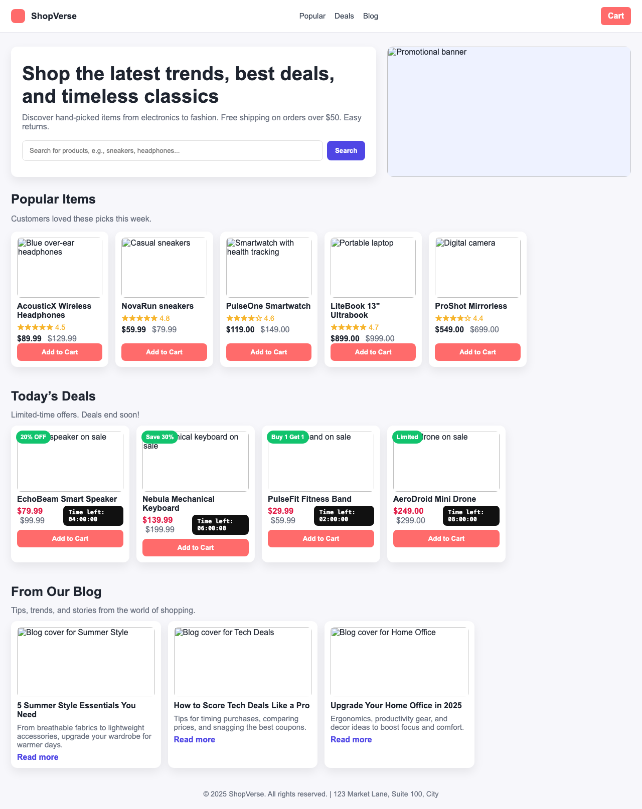 Screenshot sample 18 for shopping-home-page / GPT-5 Nano