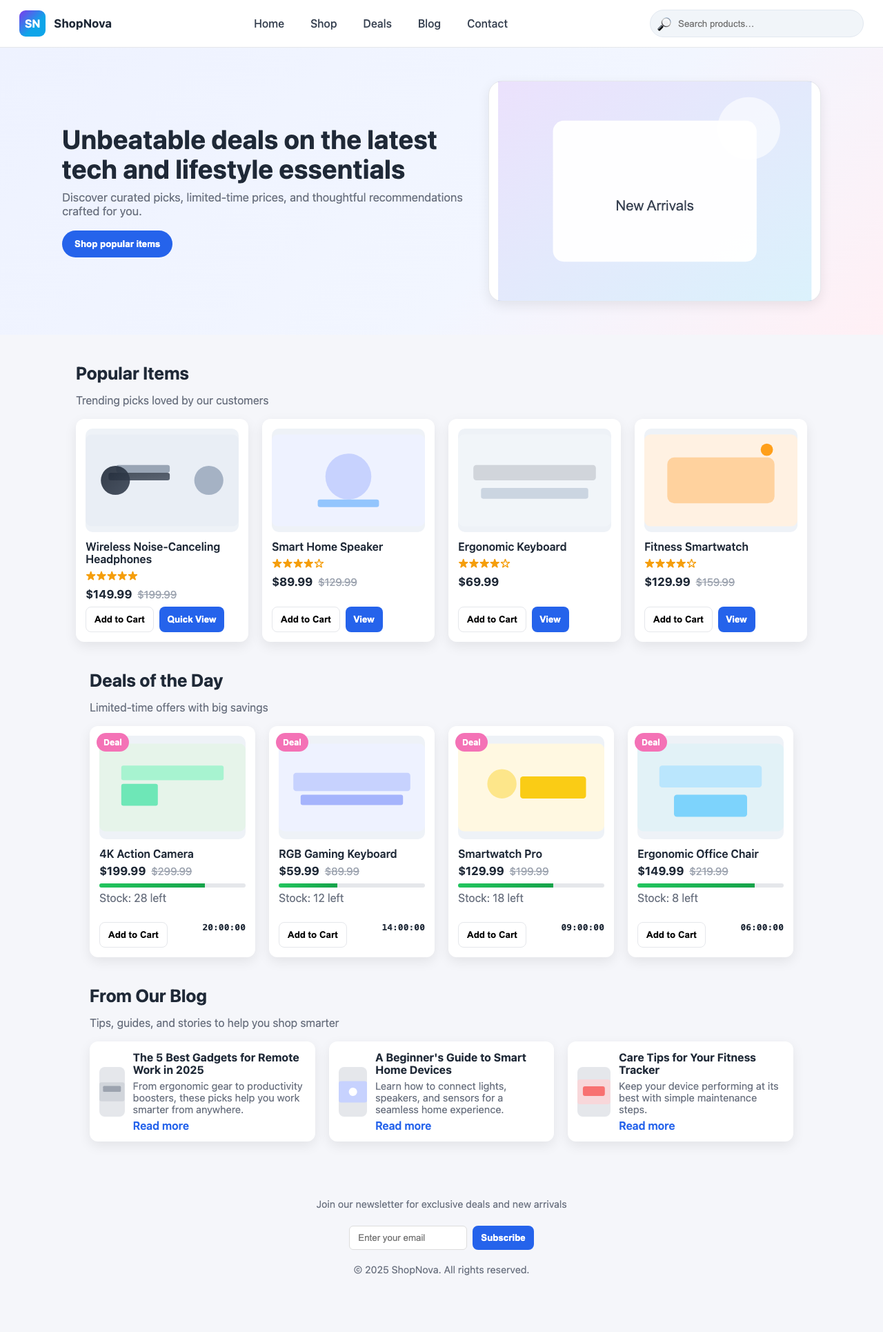 Screenshot sample 24 for shopping-home-page / GPT-5 Nano