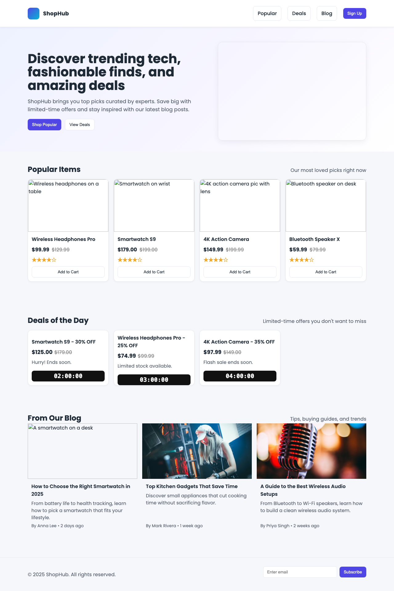 Screenshot sample 32 for shopping-home-page / GPT-5 Nano