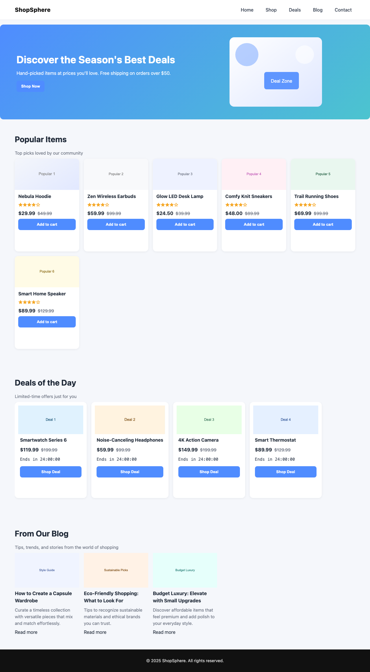 Screenshot sample 35 for shopping-home-page / GPT-5 Nano