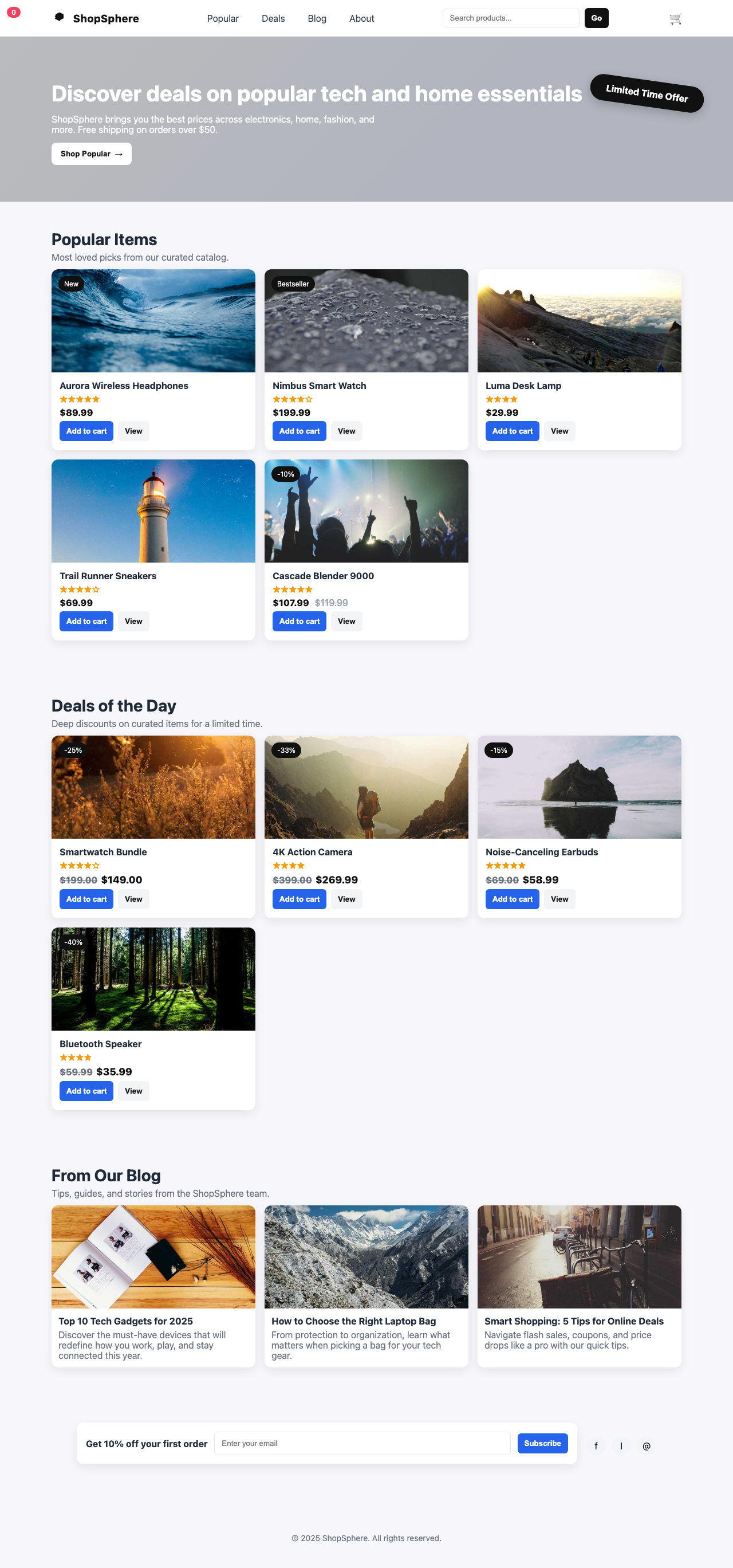 Screenshot sample 37 for shopping-home-page / GPT-5 Nano