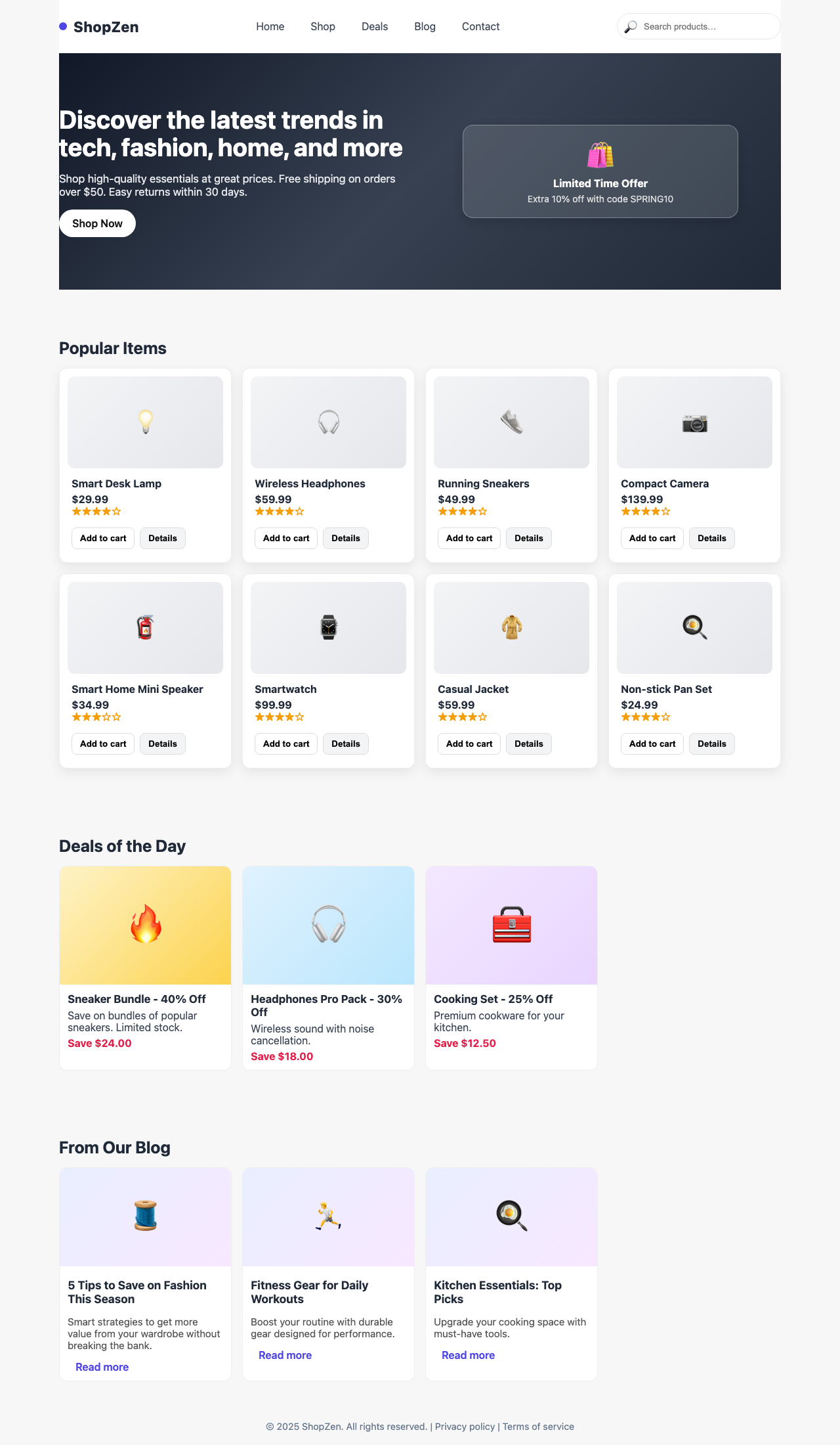 Screenshot sample 41 for shopping-home-page / GPT-5 Nano
