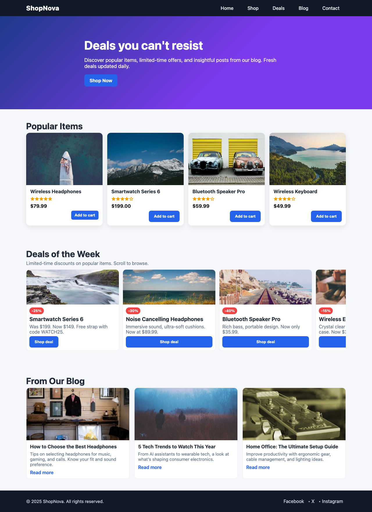 Screenshot sample 46 for shopping-home-page / GPT-5 Nano