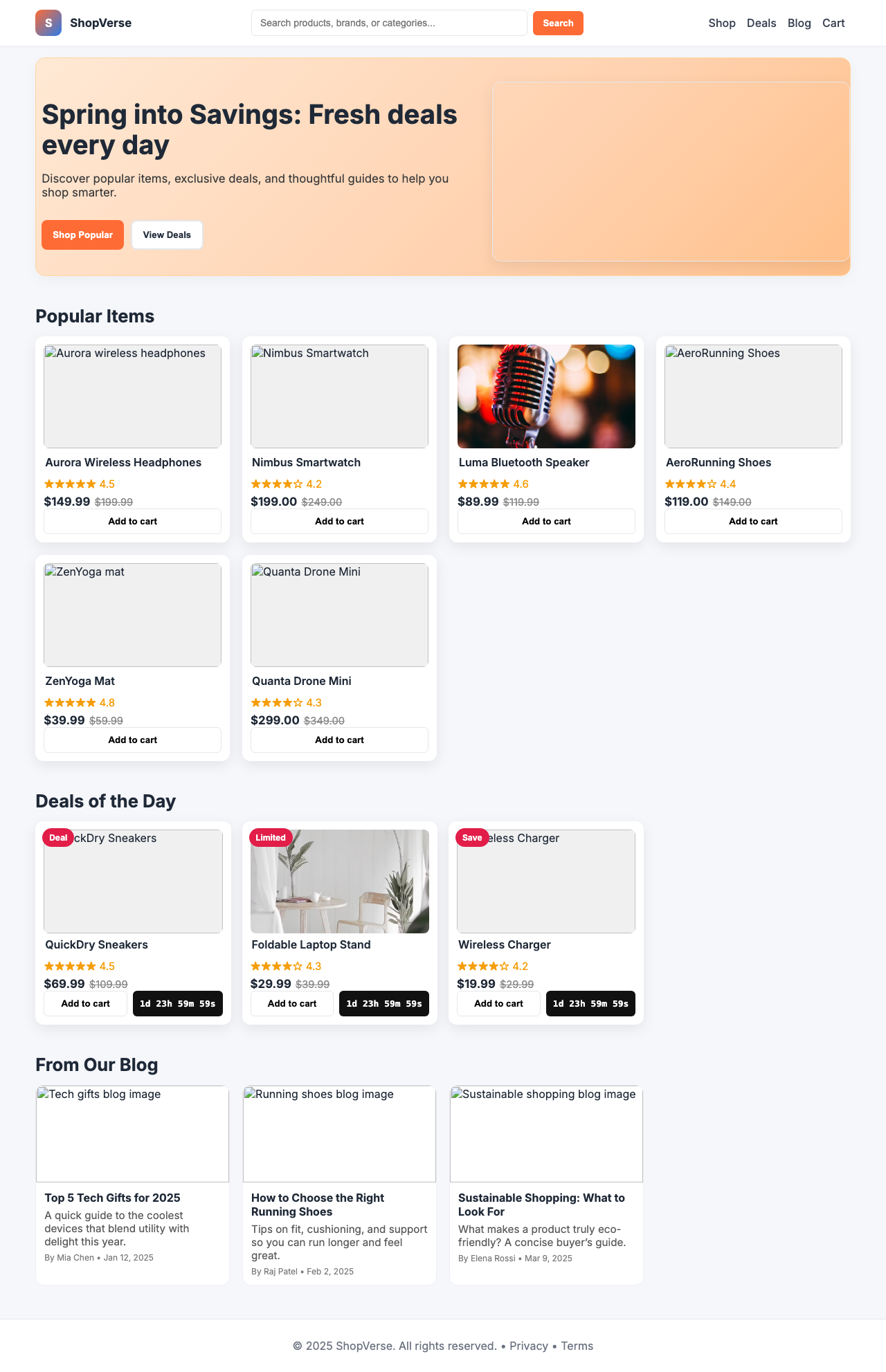 Screenshot sample 51 for shopping-home-page / GPT-5 Nano