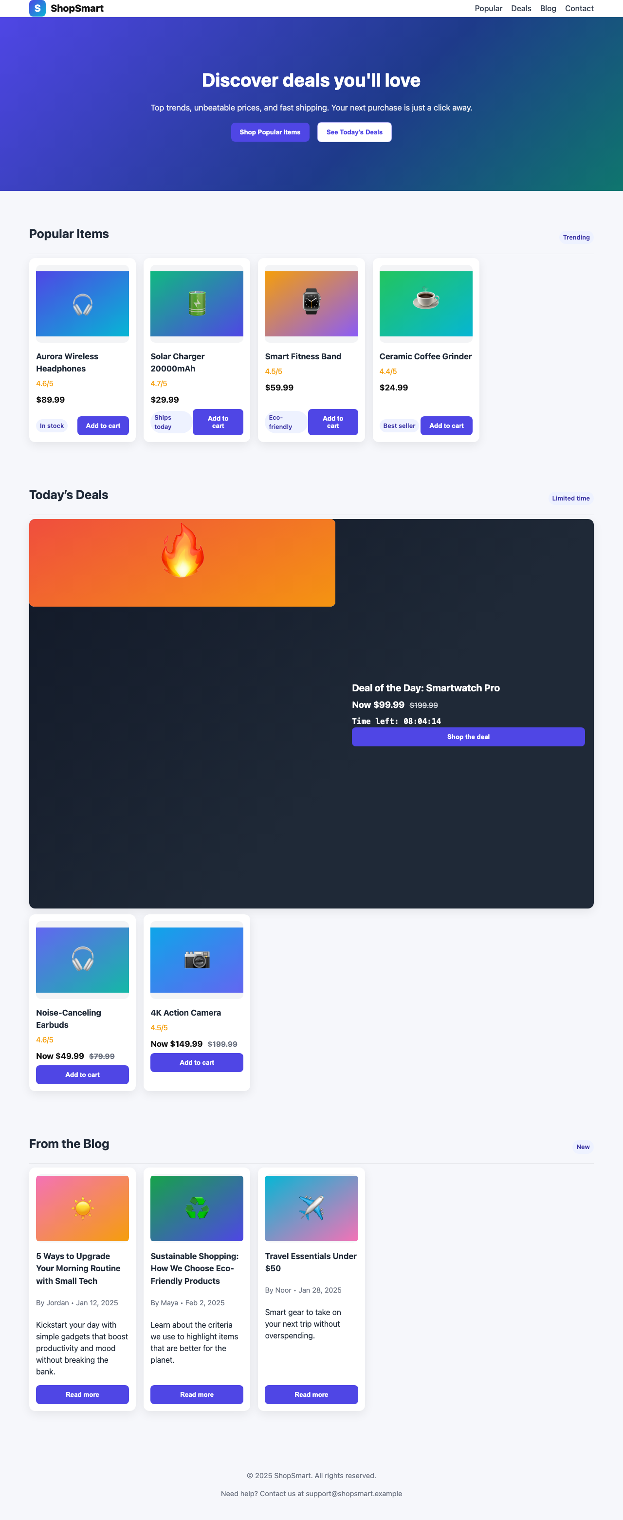 Screenshot sample 53 for shopping-home-page / GPT-5 Nano