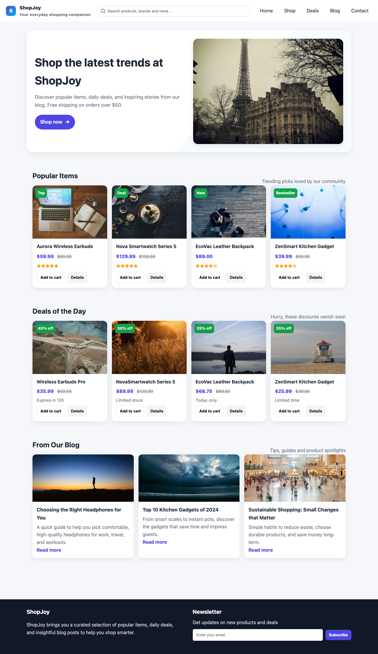 Screenshot sample 54 for shopping-home-page / GPT-5 Nano