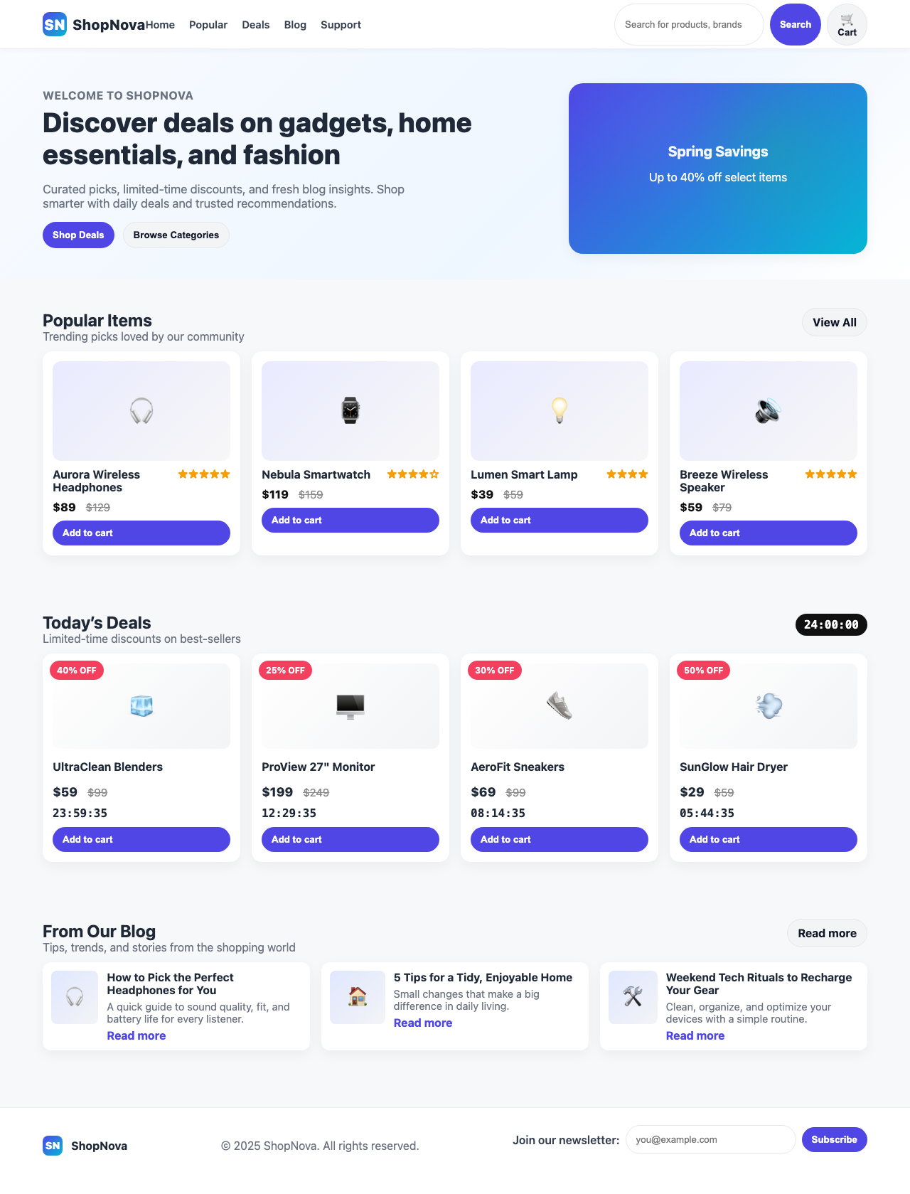 Screenshot sample 59 for shopping-home-page / GPT-5 Nano