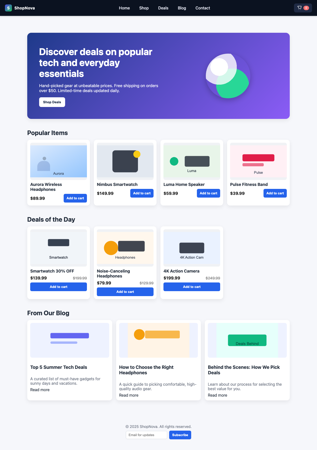 Screenshot sample 77 for shopping-home-page / GPT-5 Nano