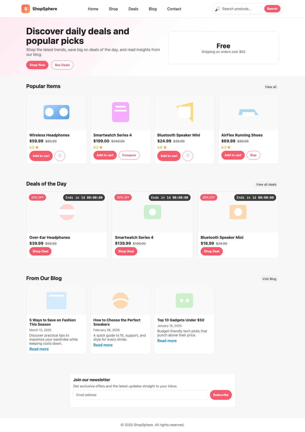 Screenshot sample 81 for shopping-home-page / GPT-5 Nano