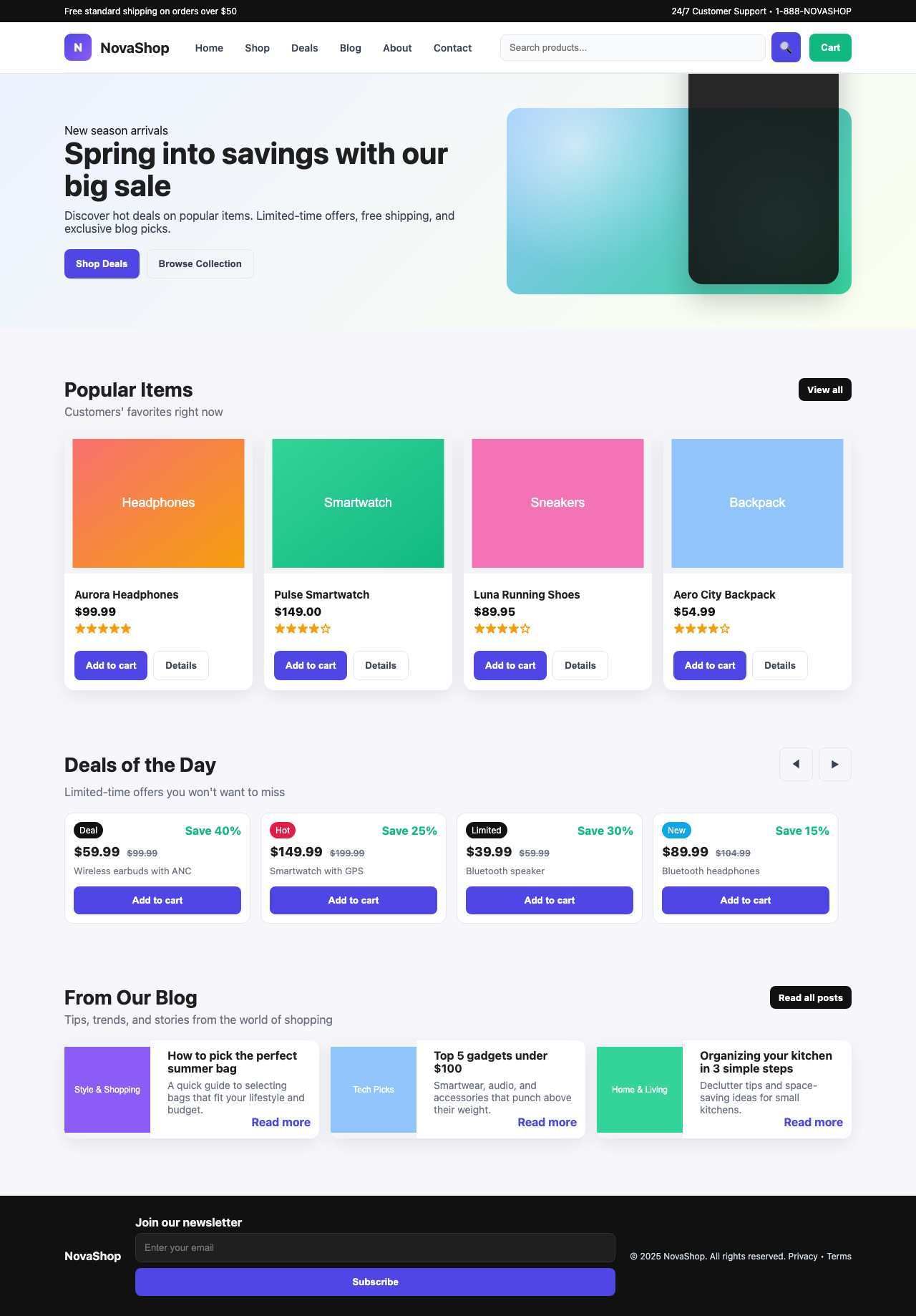 Screenshot sample 88 for shopping-home-page / GPT-5 Nano