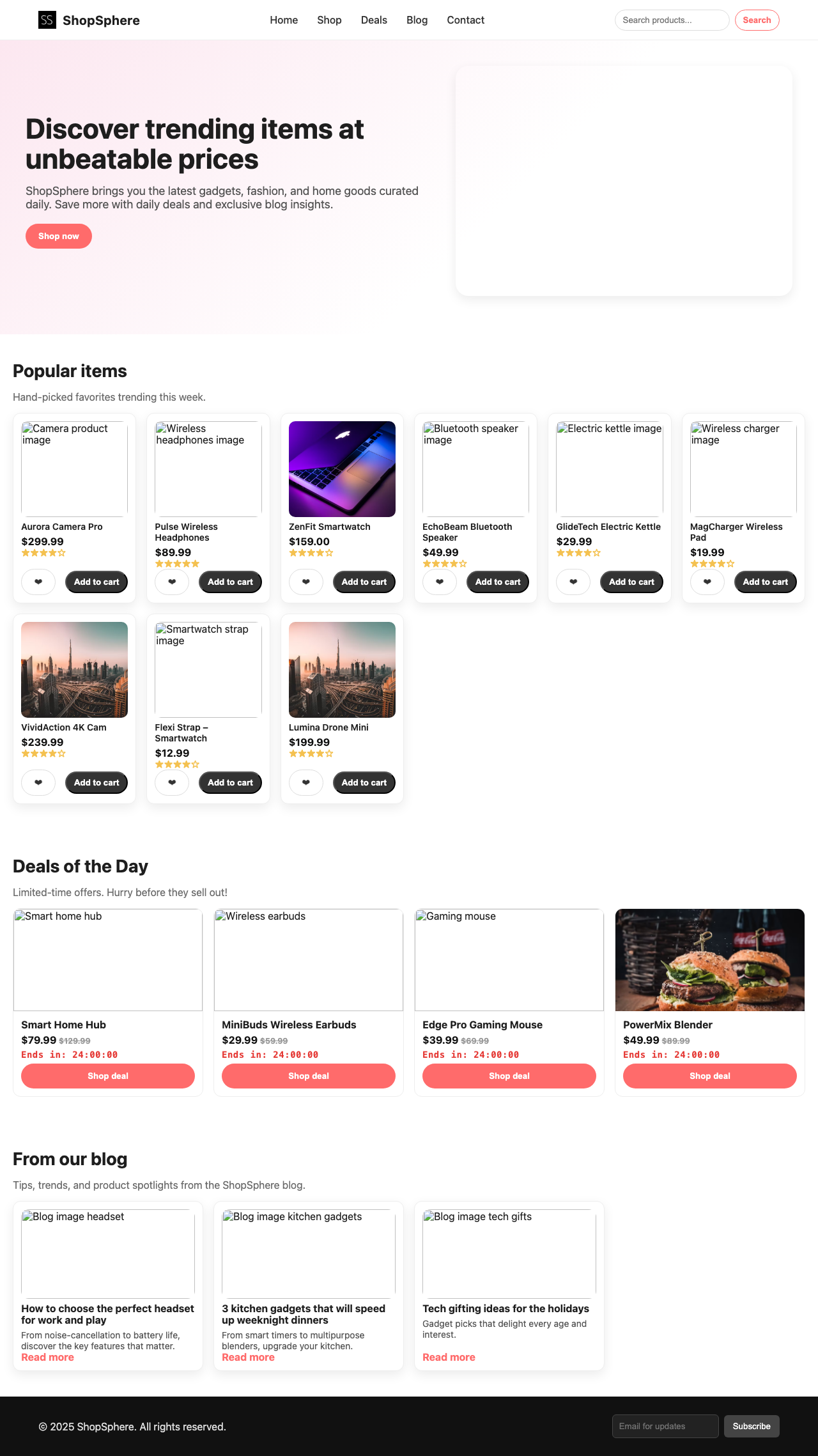Screenshot sample 95 for shopping-home-page / GPT-5 Nano
