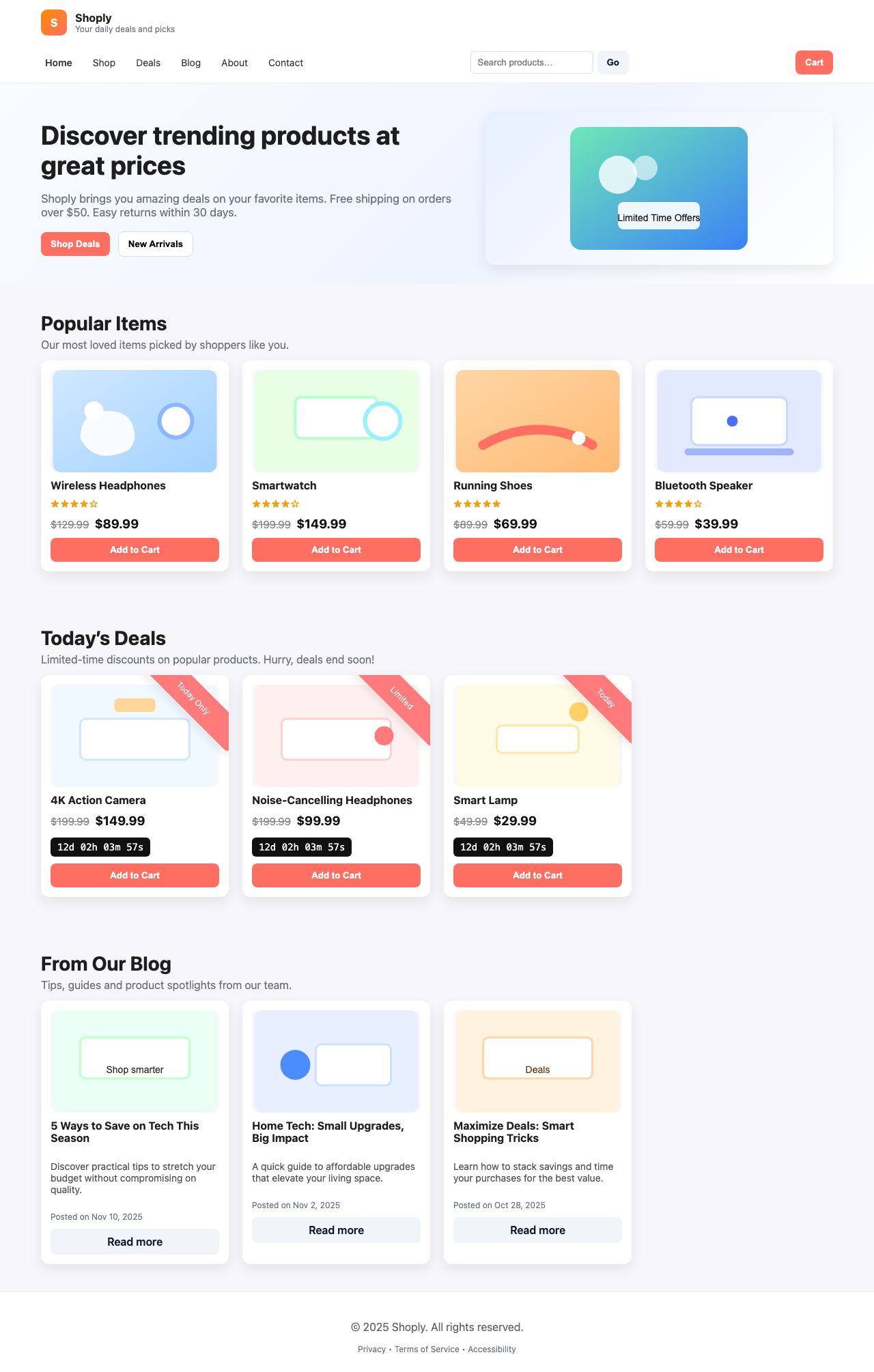 Screenshot sample 97 for shopping-home-page / GPT-5 Nano