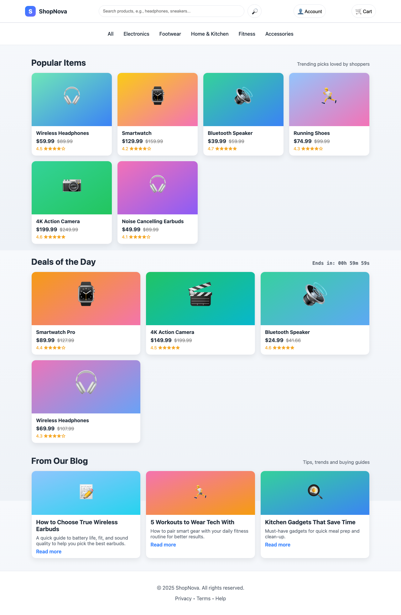 Screenshot sample 98 for shopping-home-page / GPT-5 Nano