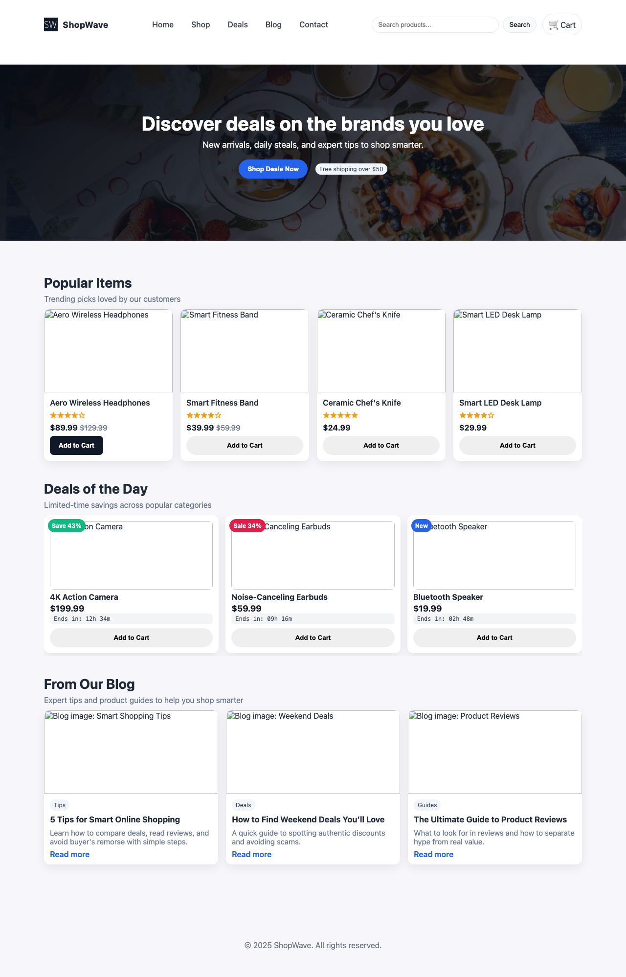 Screenshot sample 99 for shopping-home-page / GPT-5 Nano