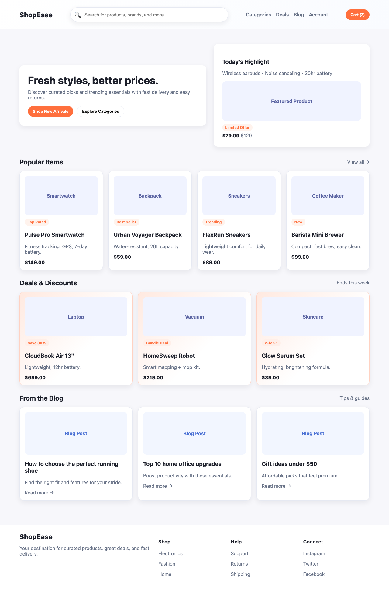 Screenshot sample 20 for shopping-home-page / GPT-5.2 Codex