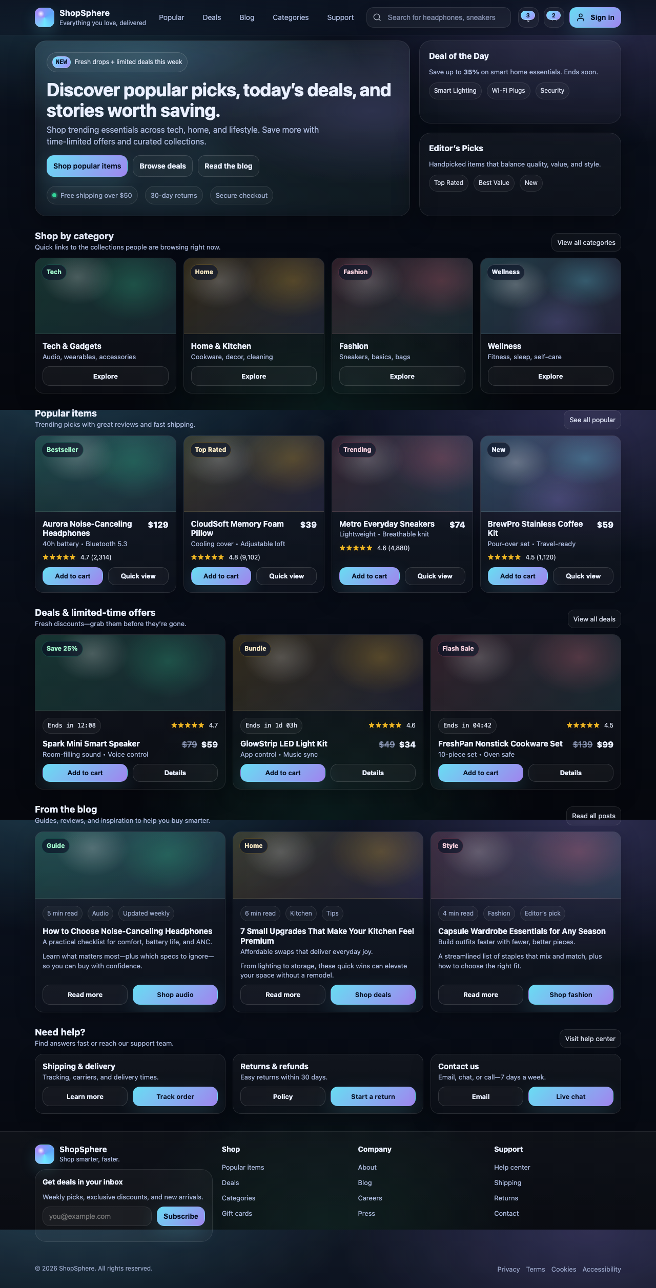 Screenshot sample 10 for shopping-home-page / GPT-5.2