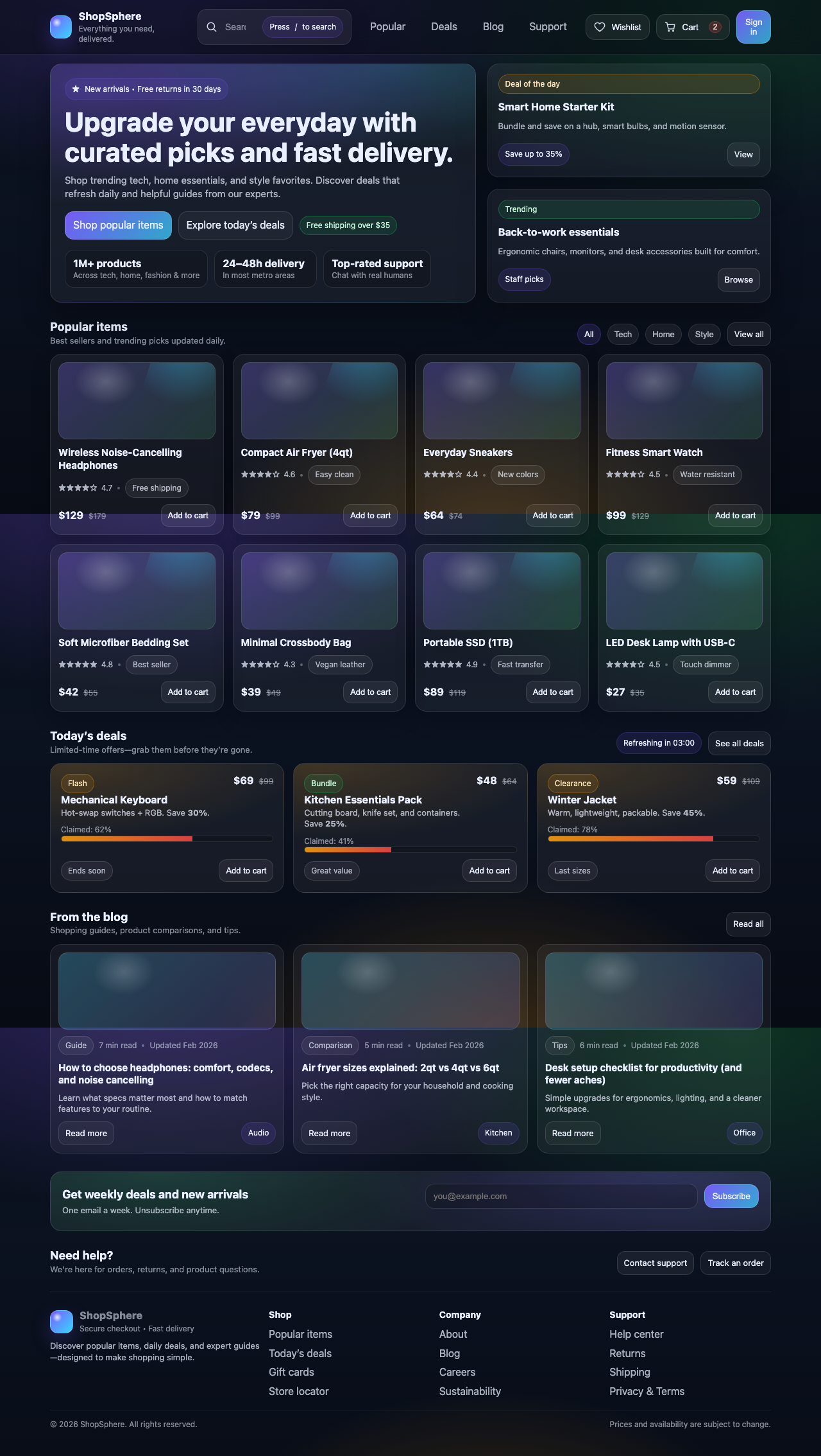Screenshot sample 12 for shopping-home-page / GPT-5.2