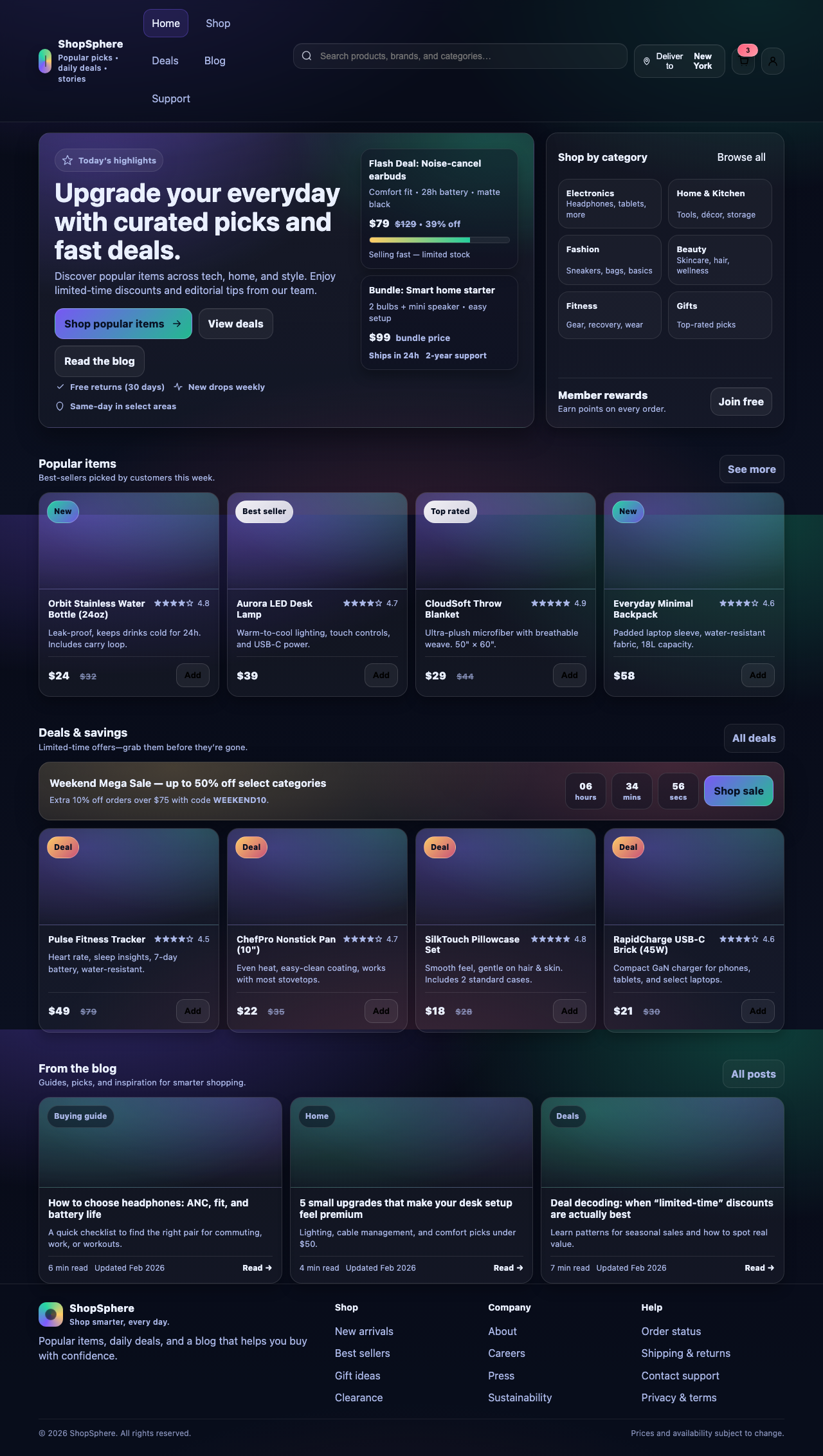 Screenshot sample 14 for shopping-home-page / GPT-5.2