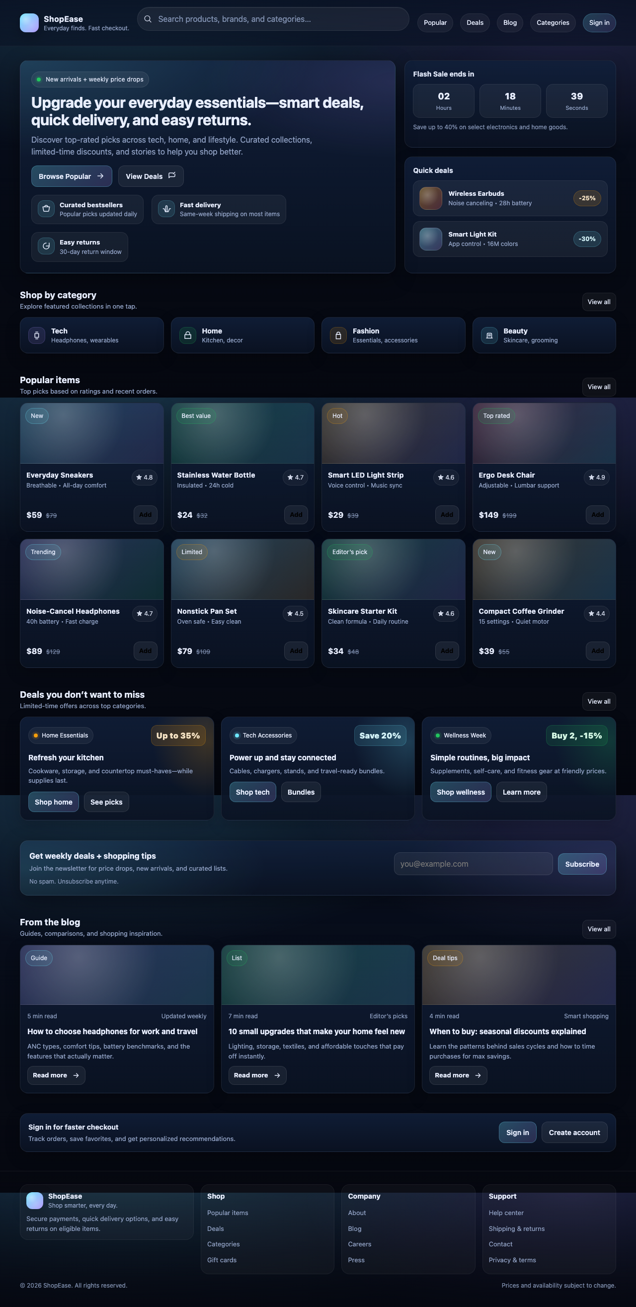 Screenshot sample 15 for shopping-home-page / GPT-5.2
