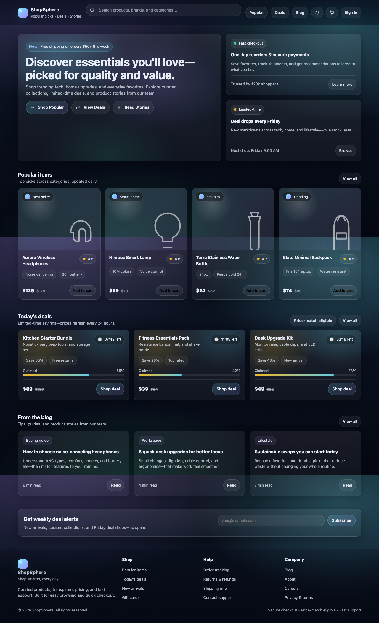 Screenshot sample 19 for shopping-home-page / GPT-5.2