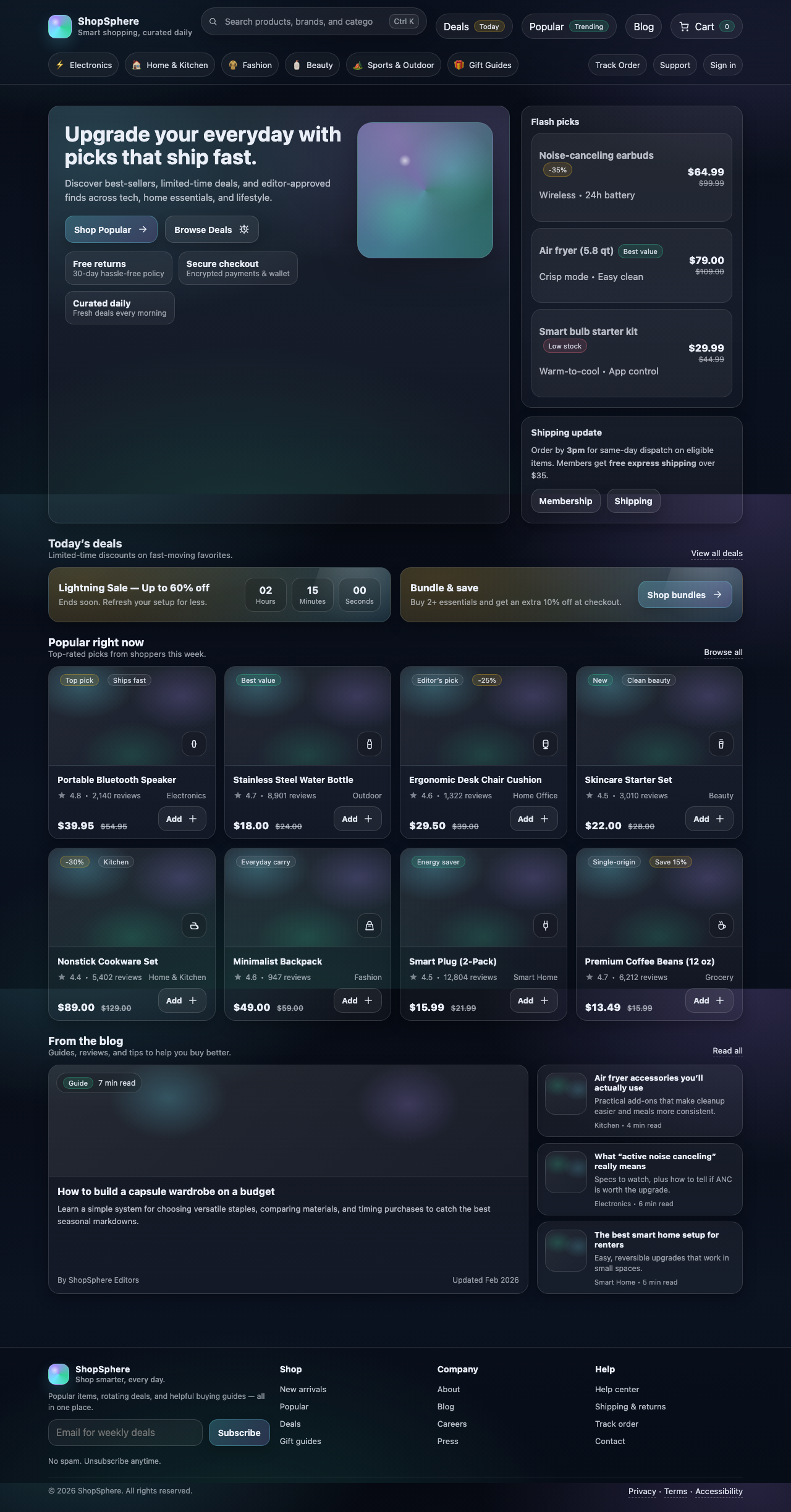 Screenshot sample 20 for shopping-home-page / GPT-5.2