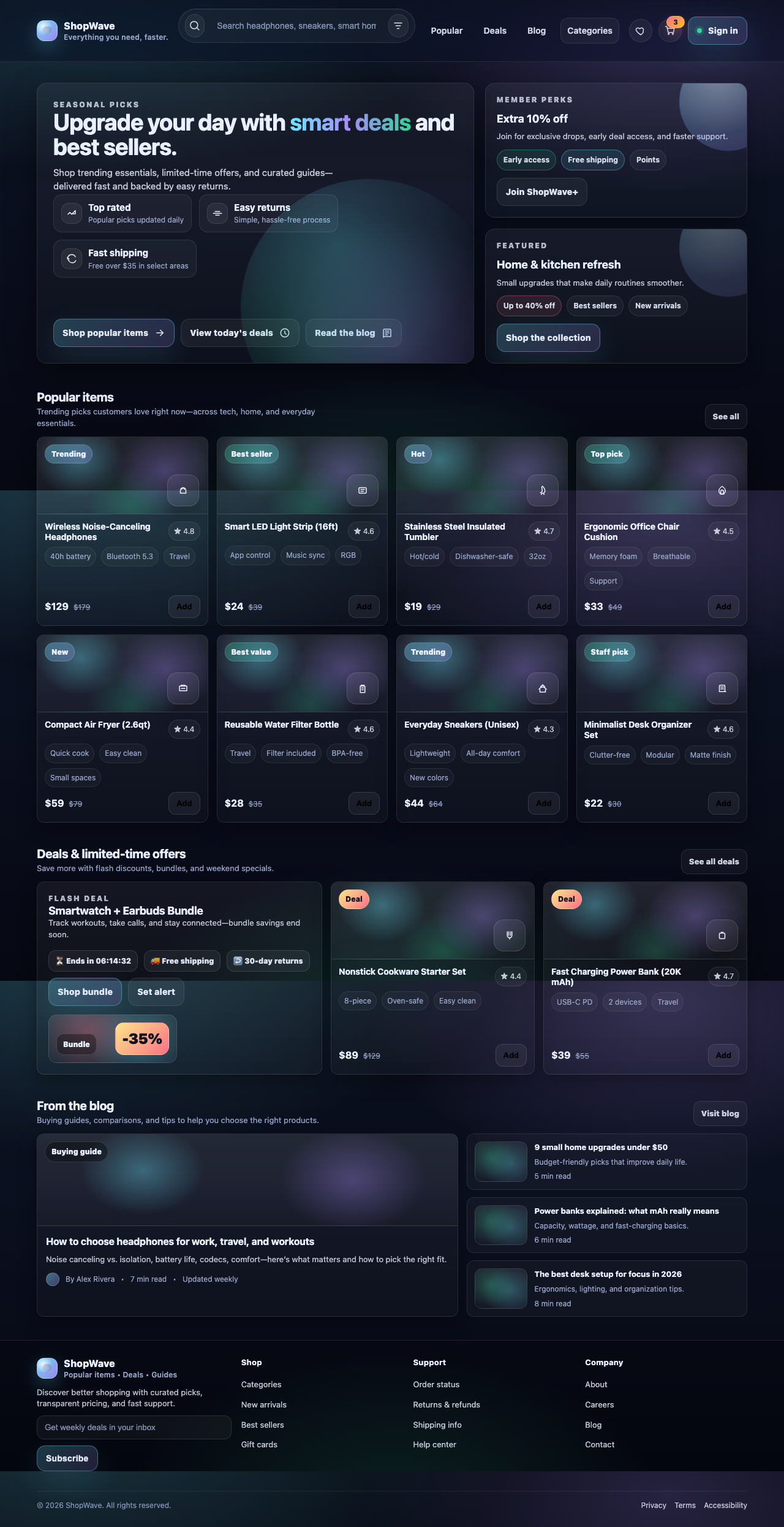 Screenshot sample 21 for shopping-home-page / GPT-5.2