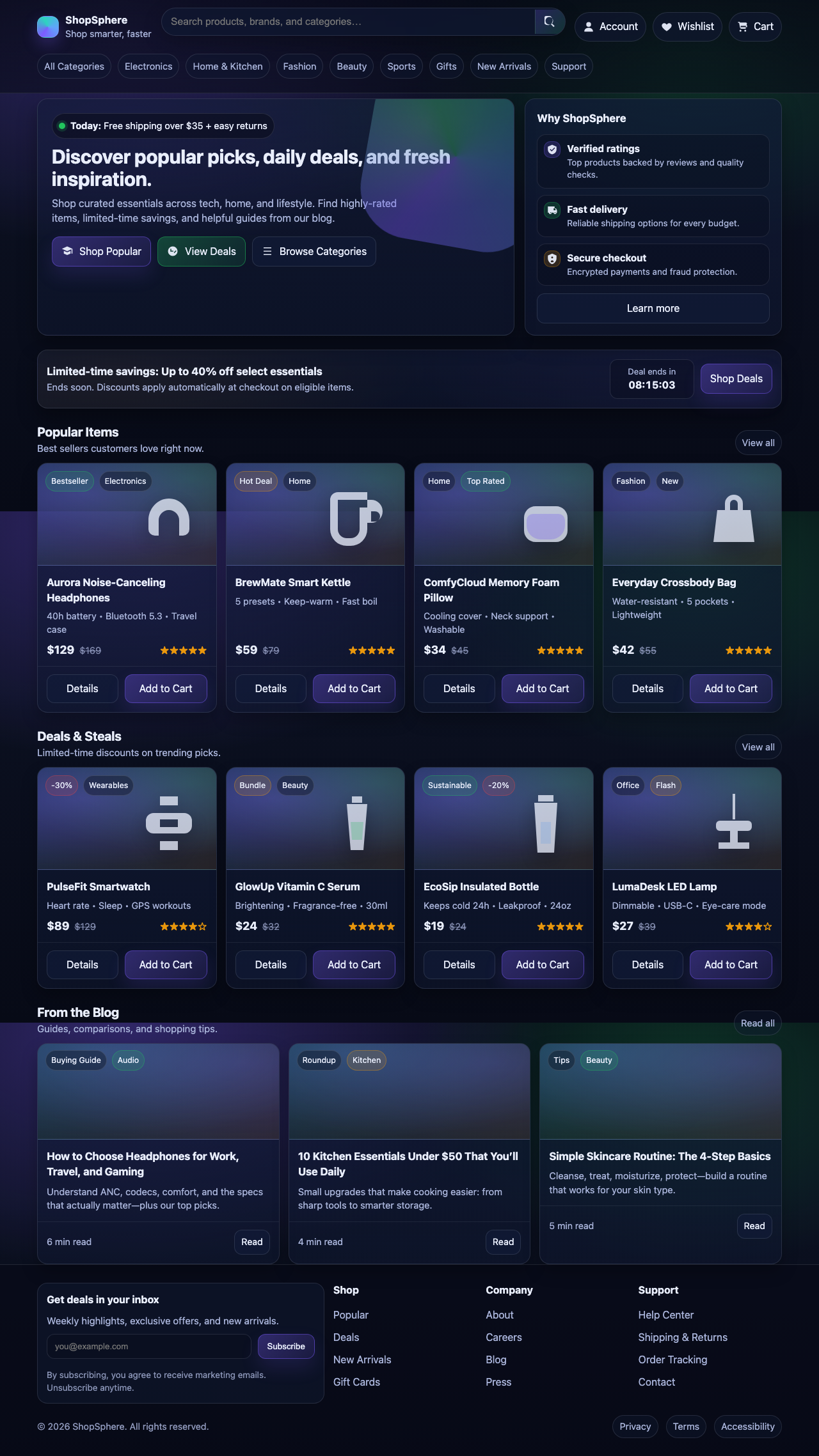 Screenshot sample 22 for shopping-home-page / GPT-5.2